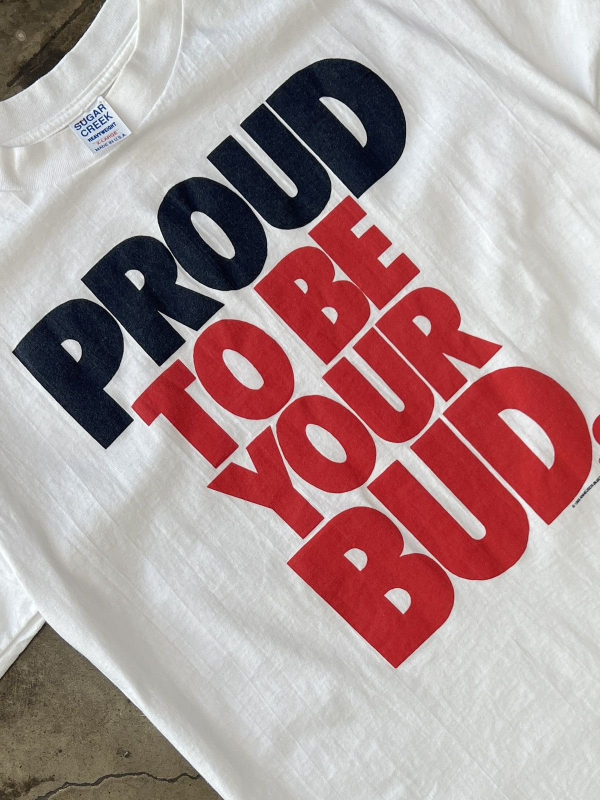 Vintage Vintage Proud to be Your Bud Budweiser Beer Single Stitch XL Size US XL / EU 56 / 4 - 1 Thumbnail