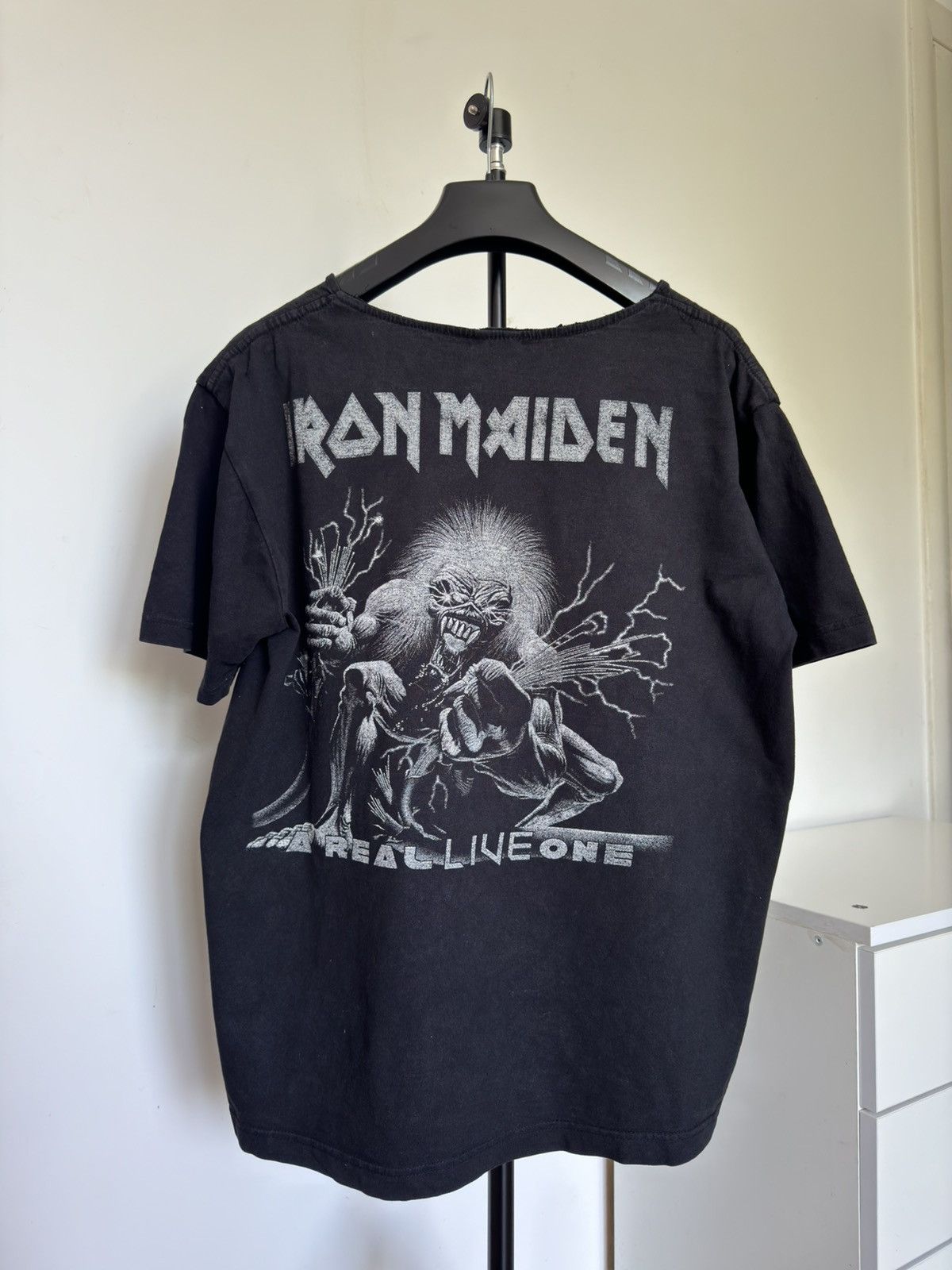 Band Tees × Iron Maiden × Vintage Vintage 2000s Iron Maiden A Real One Trooper T Shirt Size US L / EU 52-54 / 3 - 4 Thumbnail