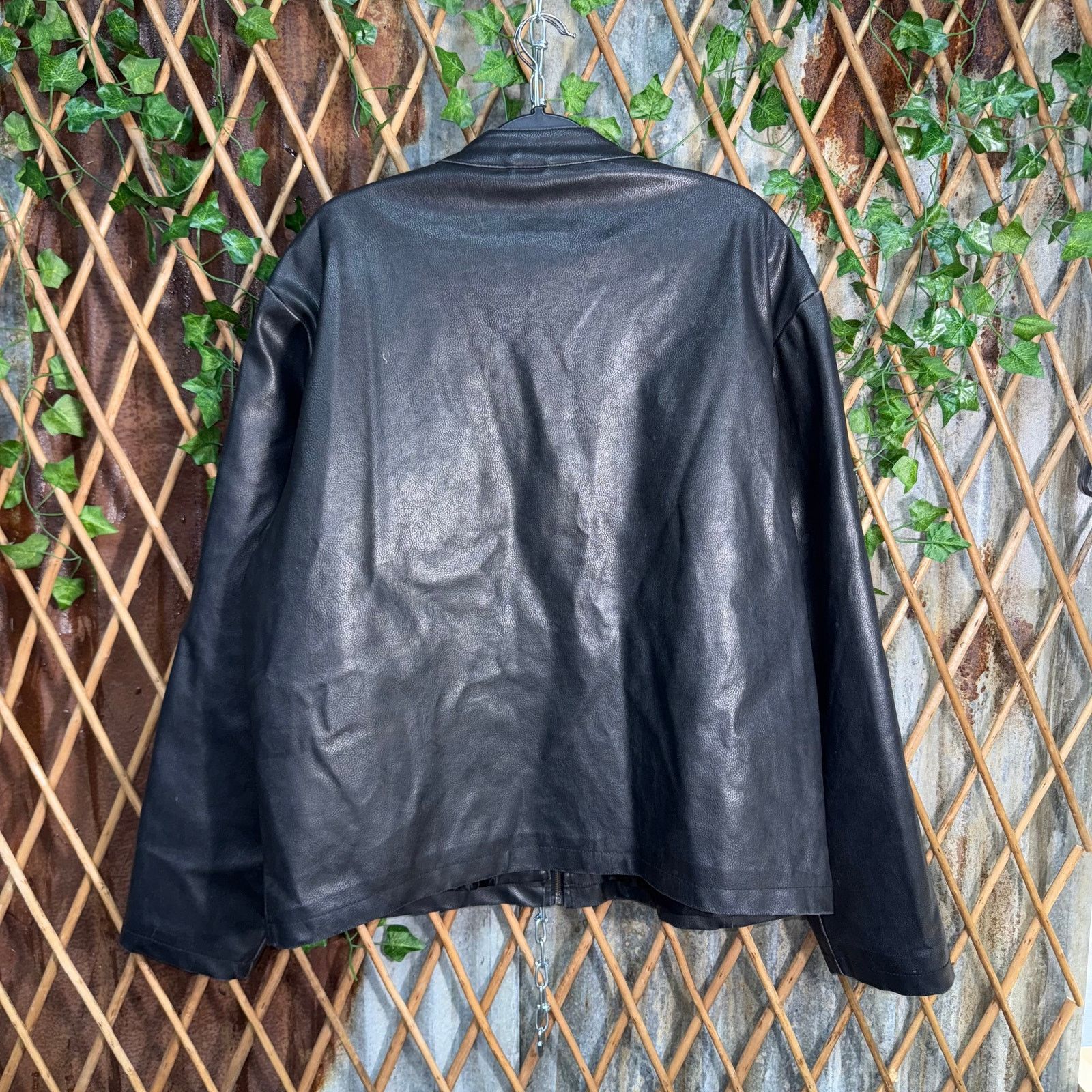 Brave Soul Vintage Y2K brave soul London 2000s leather striped jacket Size US XL / EU 56 / 4 - 2 Thumbnail