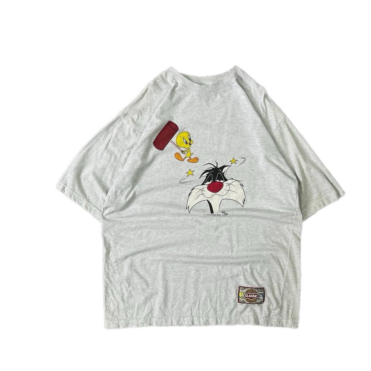 Vintage Vintage 1996 Tweety Bird Sylevester Looney T-Shirt Size US L / EU 52-54 / 3 - 1 Thumbnail