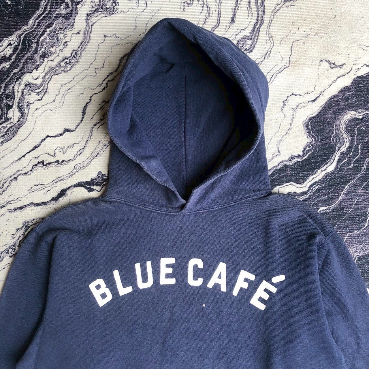 45rpm Vintage Y2K 45RPM Blue Cafe Logo Hoodie Navy Size US XS / EU 42 / 0 - 2 Thumbnail
