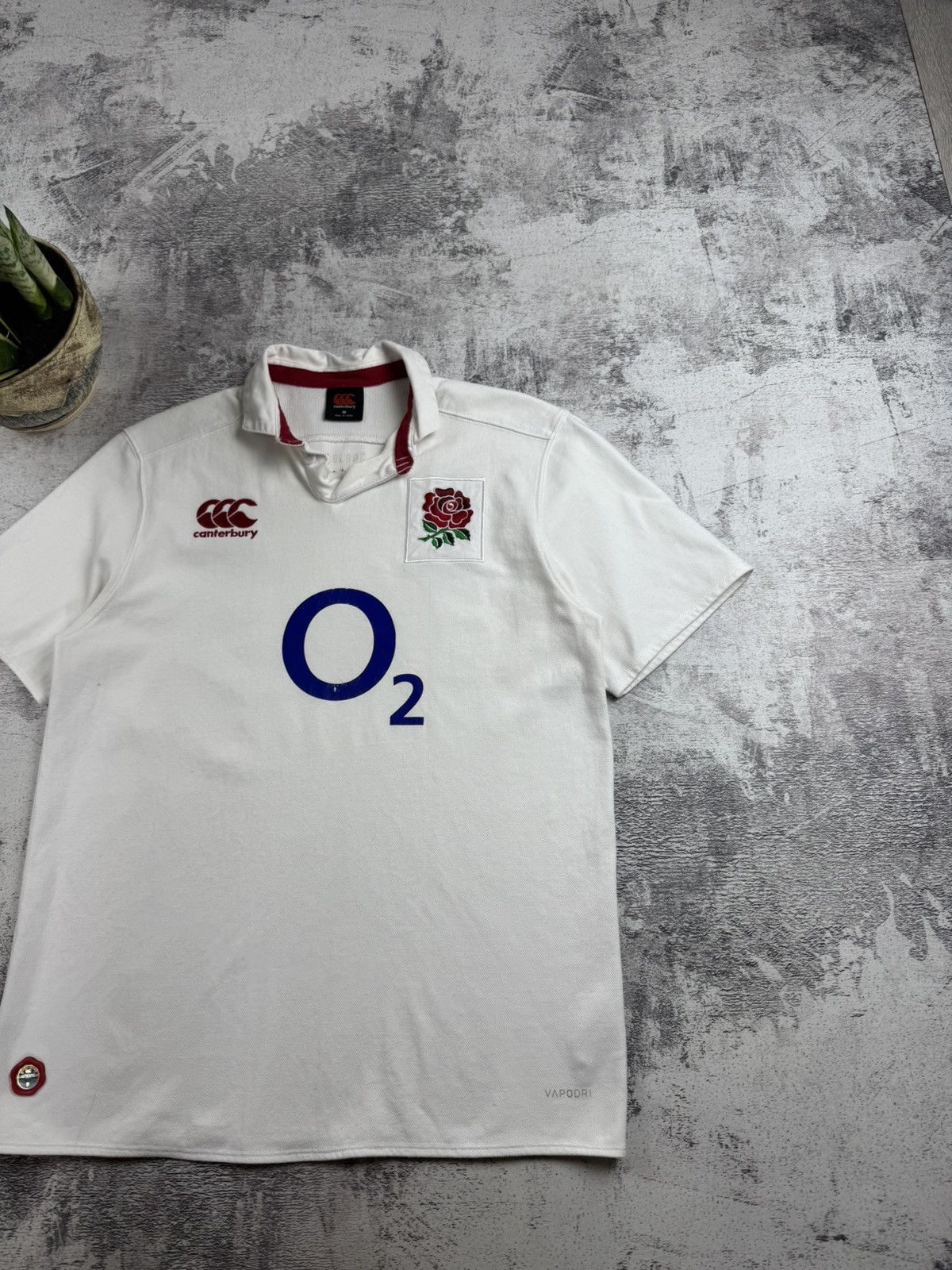 Canterbury of New Zealand Canterbury England Team National 2015 2016 M Rugby White Polo Jersey T Shirt Size US M / EU 48-50 / 2 - 3 Thumbnail