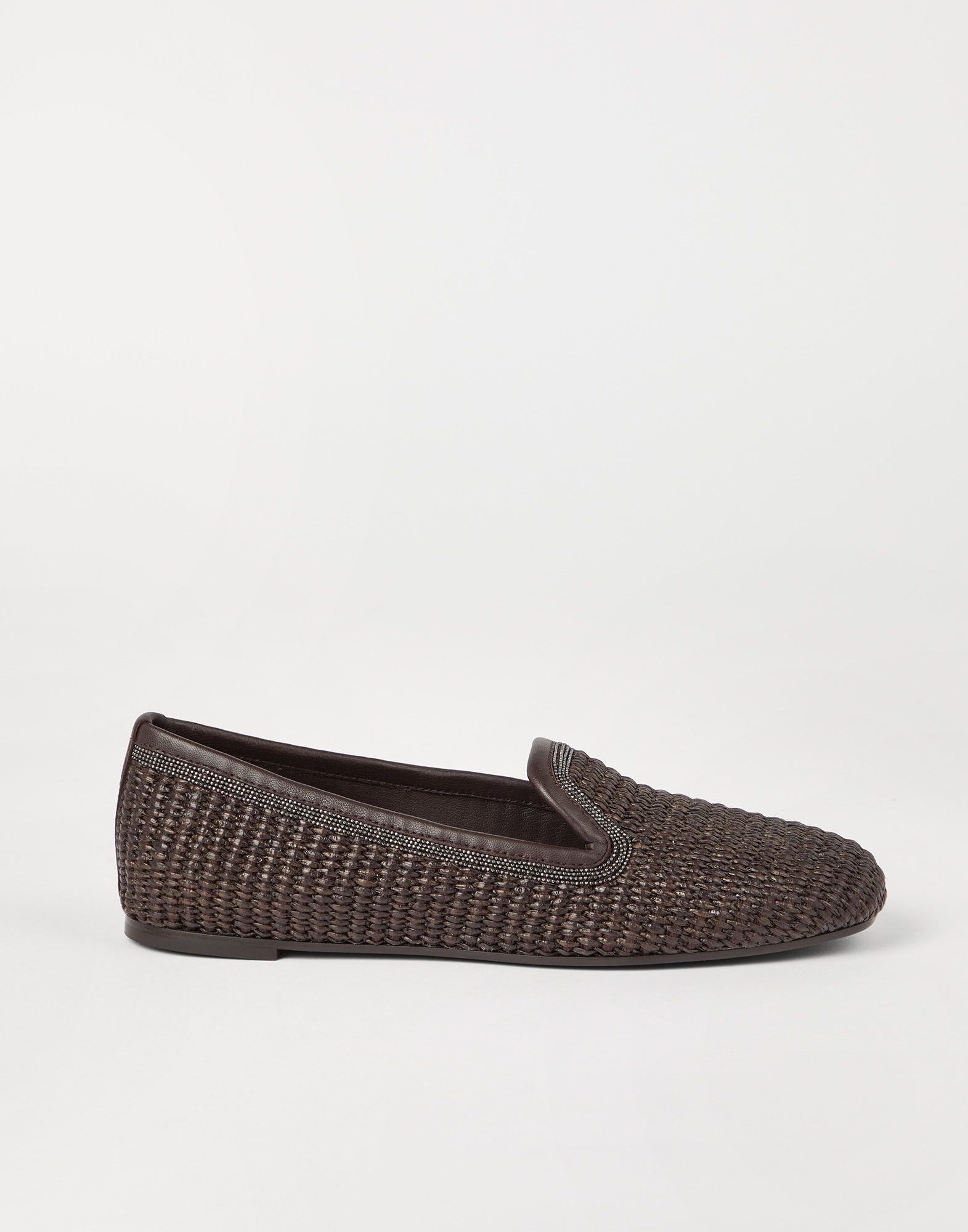 Brunello Cucinelli o1la1rc1a0326 Techno Raffia Slippers in Brown Size US 7 / IT 37 - 1 Thumbnail