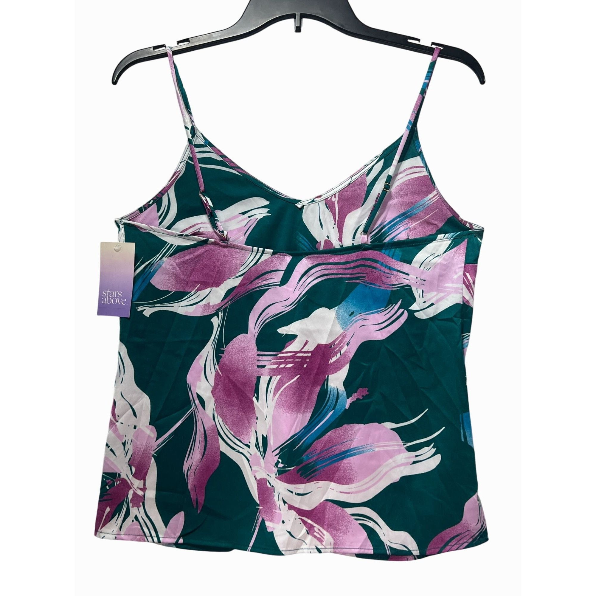 Other Star Above - Women's Top Floral Print Satin Cami Teal - Gree Size XS / US 0-2 / IT 36-38 - 3 Thumbnail