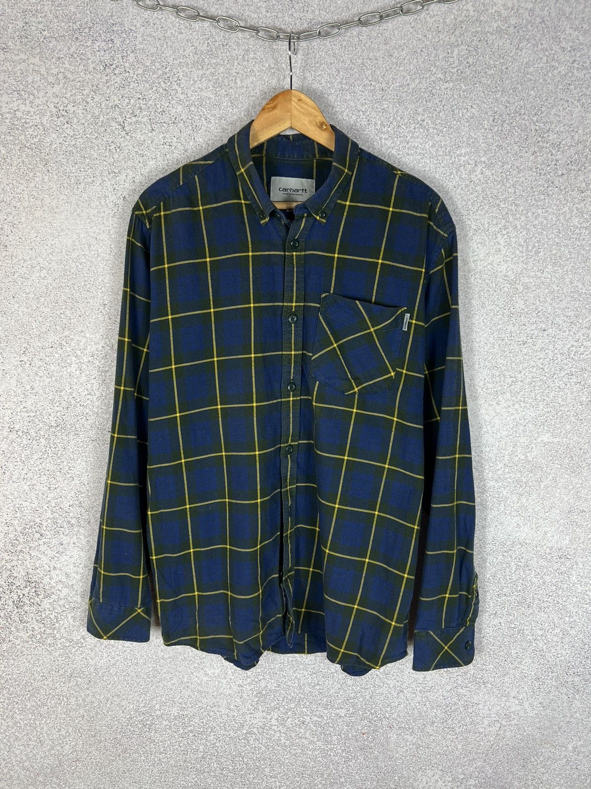 Carhartt Vintage Carhartt WIP Check Flannel Shirt Size US L / EU 52-54 / 3 - 1 Thumbnail