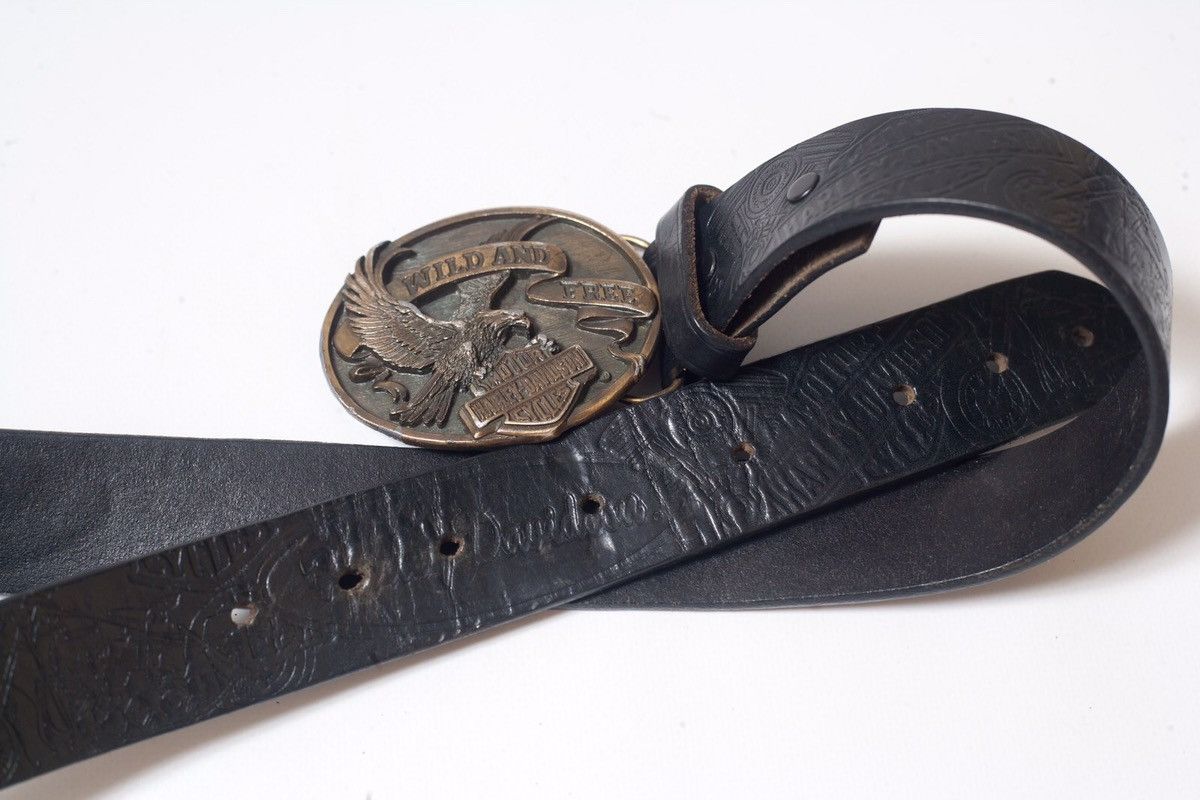 Harley Davidson Harley Davidson 1992 Harmony Design Eagle USA Belt Size ONE SIZE - 5 Thumbnail
