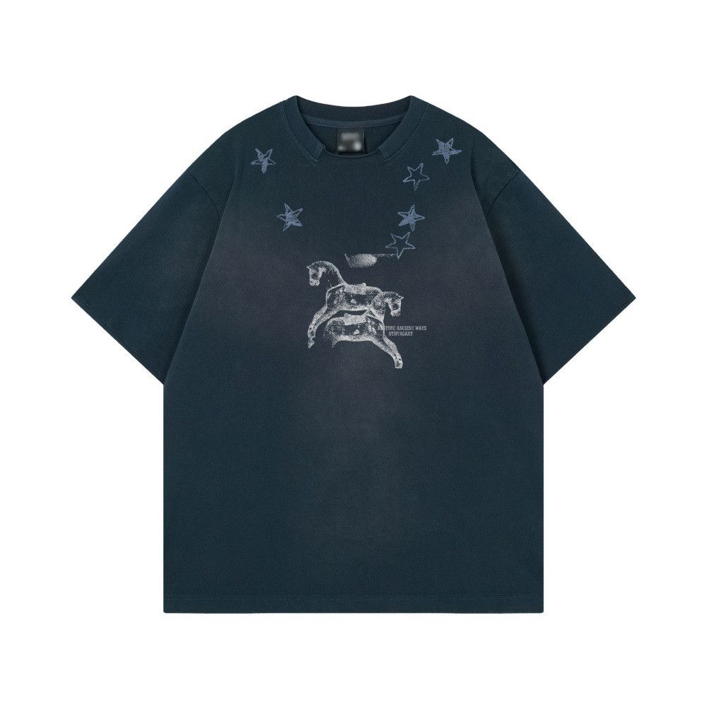 Japanese Brand Abstract Animal Horse Print Short-Sleeve T-Shirt Size US M / EU 48-50 / 2 - 1 Thumbnail