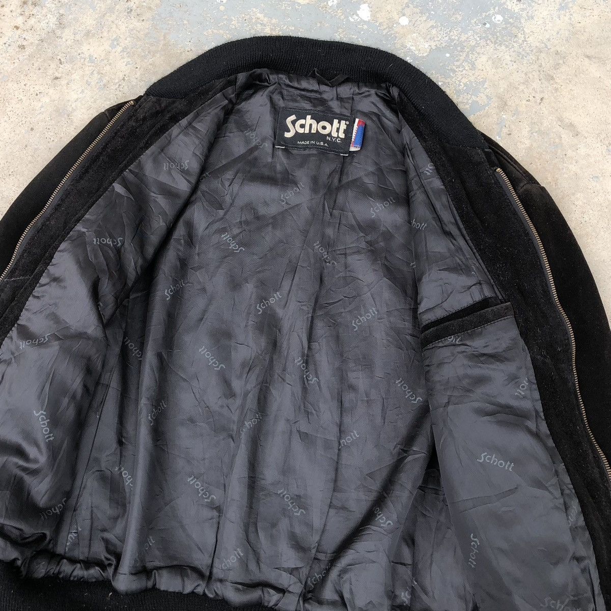 Schott Vintage SCHOTT NYC Suede Leather Bomber Jacket USA 🇺🇸 Size US M / EU 48-50 / 2 - 10 Thumbnail