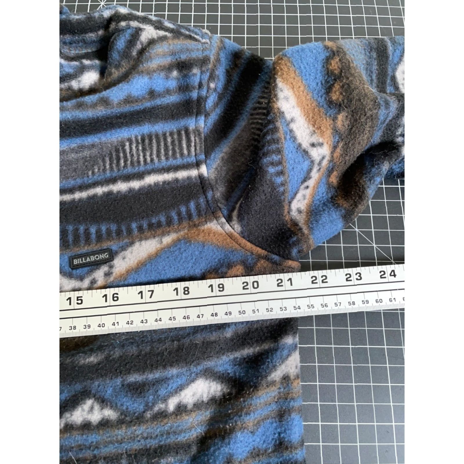 Billabong Billabong Adventure Division Aztec Fleece Hoodie Adult Medium Blue Drawstring Size US M / EU 48-50 / 2 - 5 Thumbnail