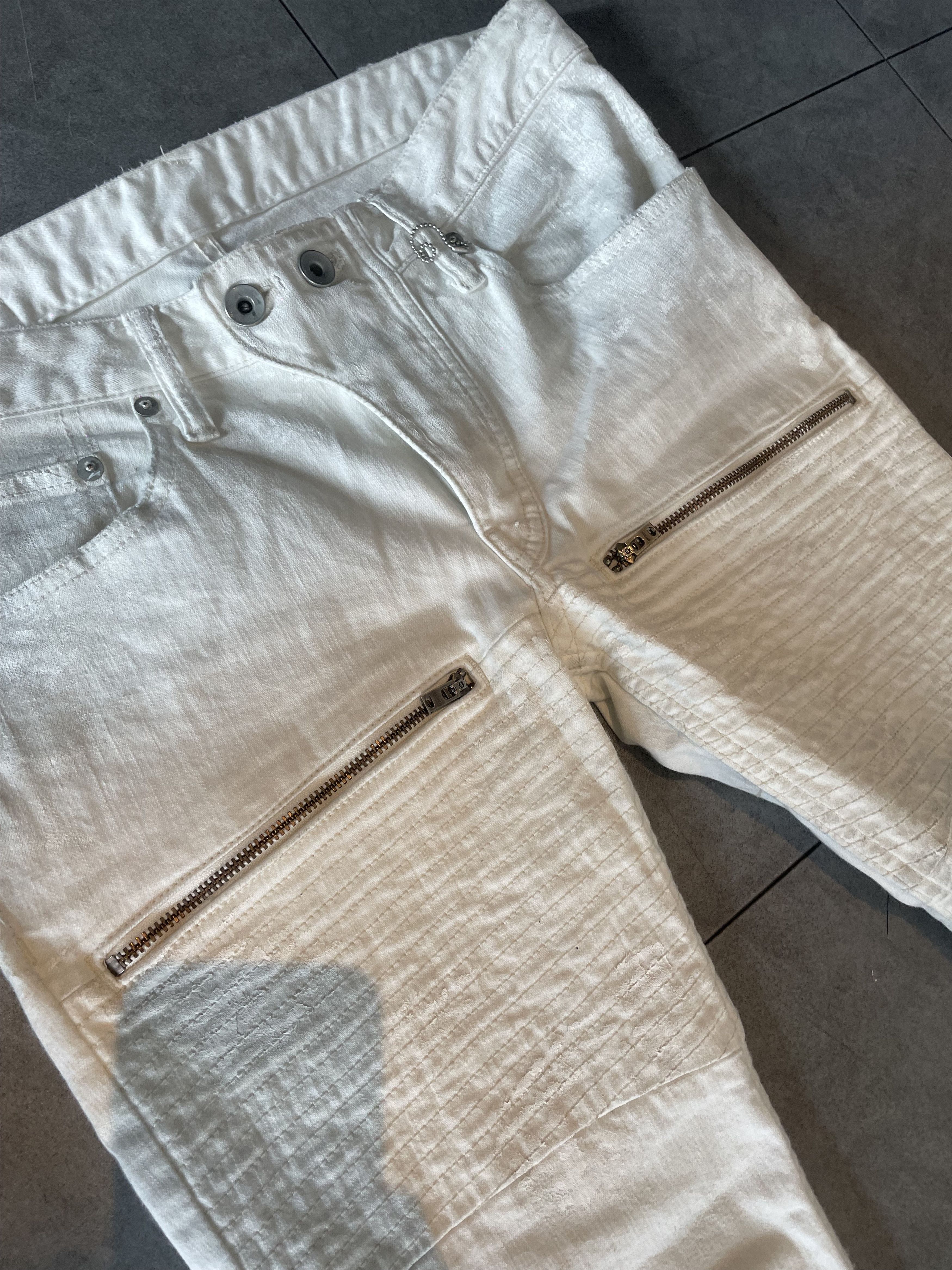Le Grande Bleu (L.G.B.) LGB Paint-splattered double-zip denim Size US 29 - 3 Thumbnail