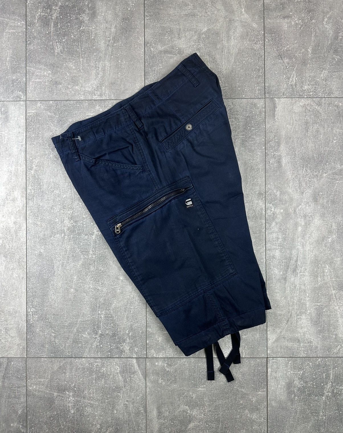 G-Star G Star Raw Japanese Navy Blue Faded Cargo Short Size US 30 / EU 46 - 2 Thumbnail