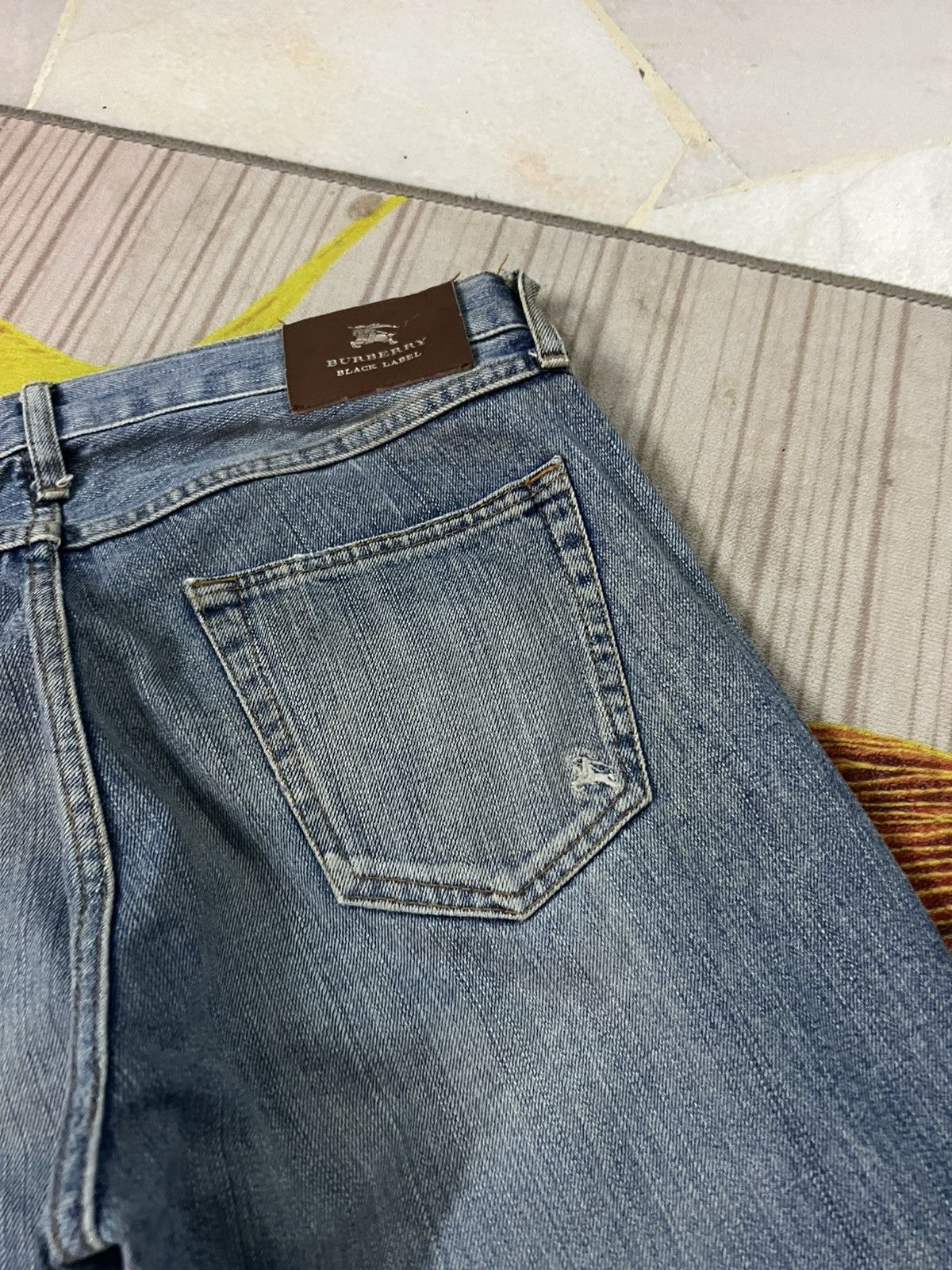 Burberry 💥Flare💥Burberry Black Label Distressed Faded Jean Size US 33 - 19 Thumbnail