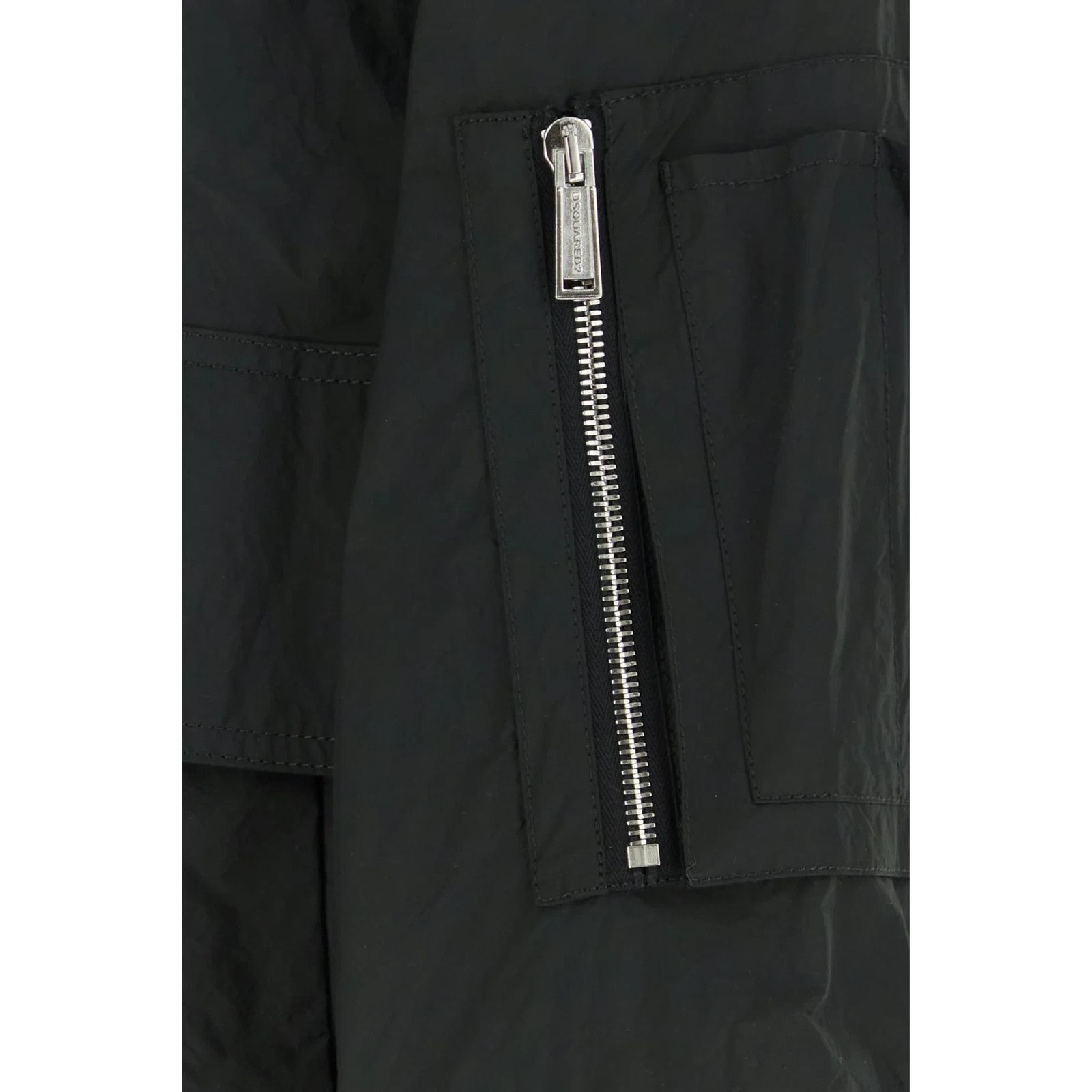 Dsquared2 DSQUARED2 Black Polyester Blend Bomber Jacket New & Authenti Size US M / EU 48-50 / 2 - 3 Thumbnail