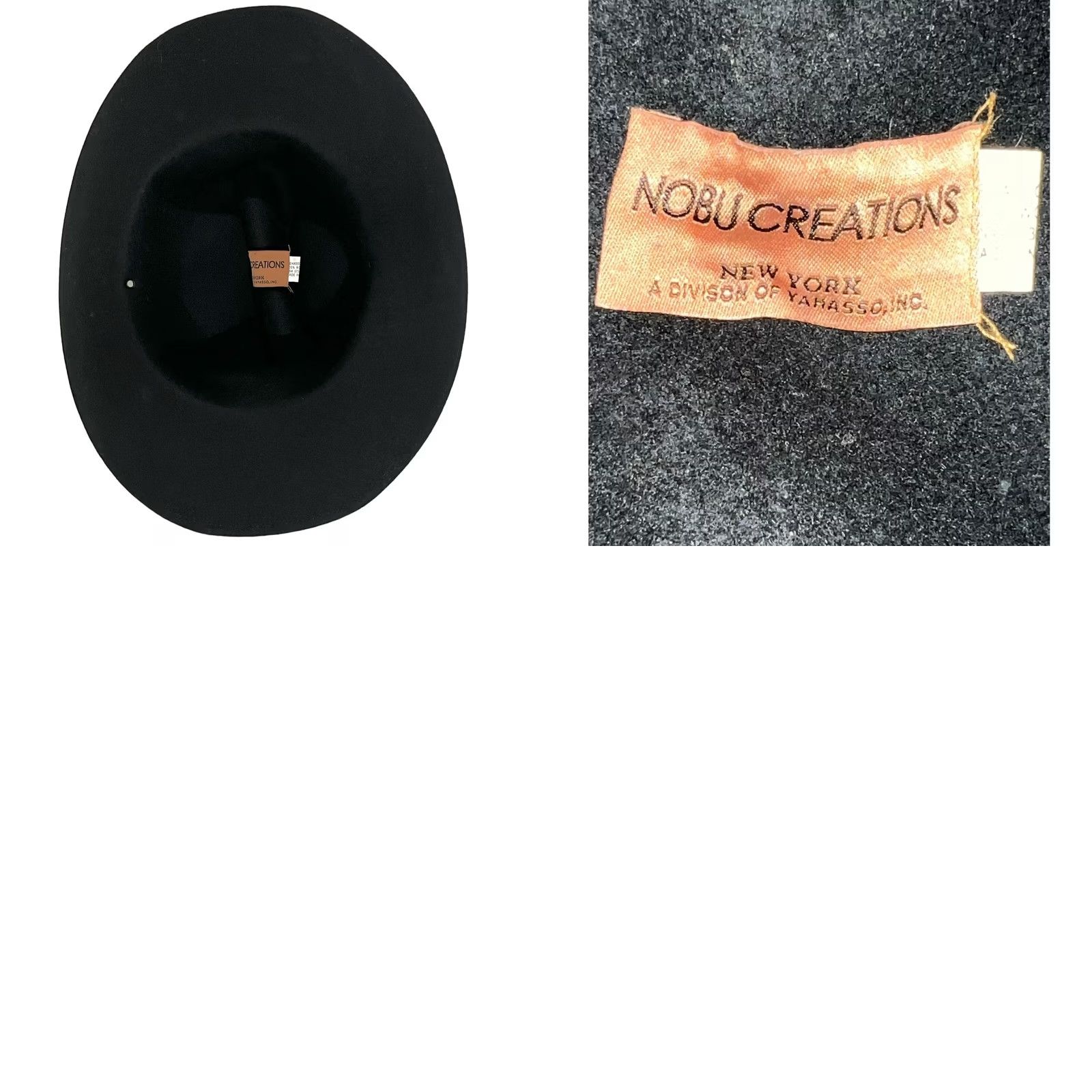 Vintage Nobu Creations Women’s Wool Hat Western Solid Black Wide Brim Fedora Felt One Size Black Womens Western Wool Hat Size ONE SIZE - 8 Thumbnail