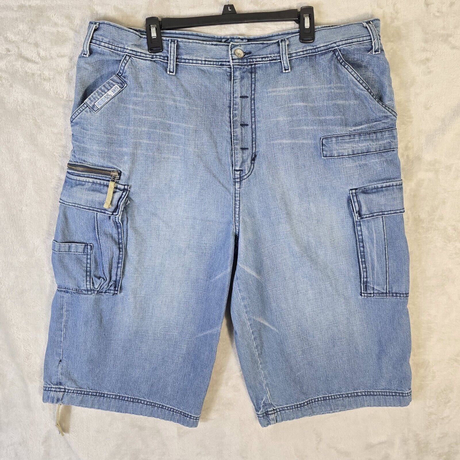 Ecko Unltd. Vtg Ecko Unltd Denim Shorts Mens 40 Blue Baggy Cargo Y2K Size US 40 / EU 56 - 2 Thumbnail