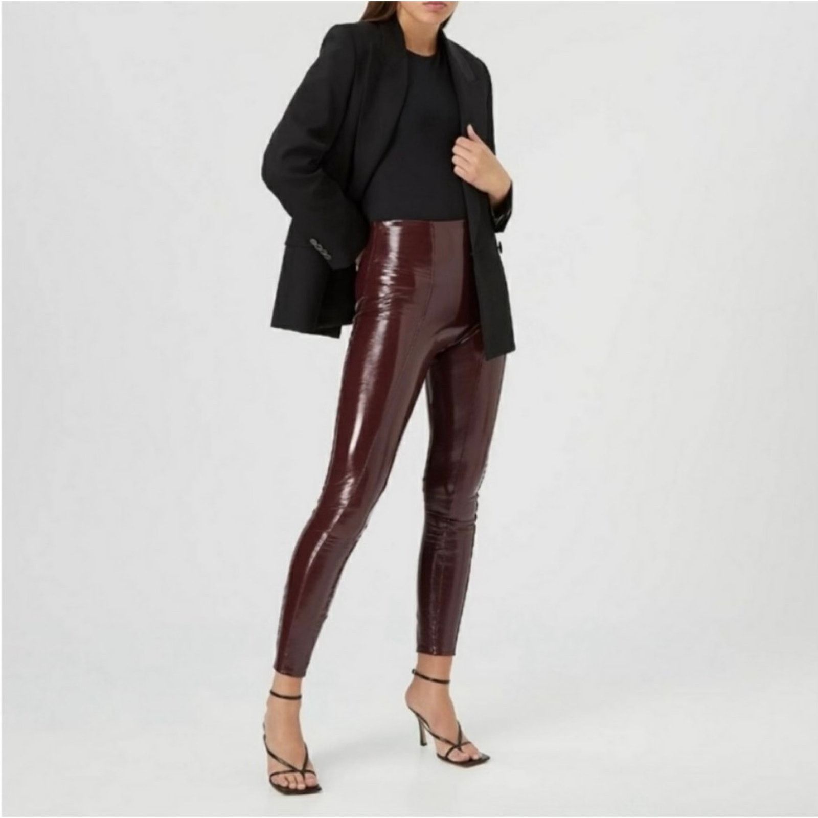 Spanx NWT Spanx Faux Patent Leather Leggings Women’s Sz Small Tall Size 27" / US 4 / IT 40 - 1 Thumbnail