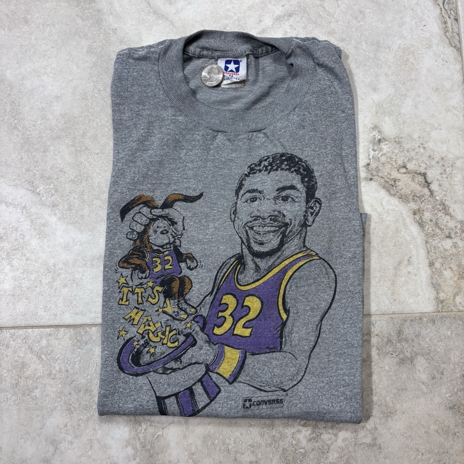 Converse Vintage Converse Magic Johnson Shirt Med 80s NBA Caricature Size US M / EU 48-50 / 2 - 3 Thumbnail