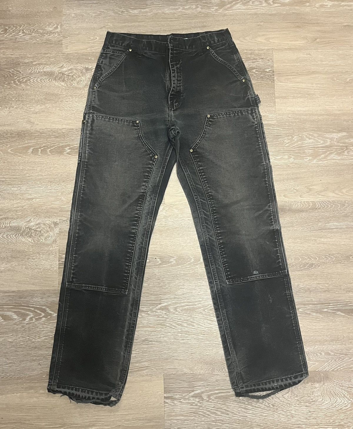 Carhartt Carhartt faded black double knee pants Size US 32 / EU 48 - 1 Thumbnail