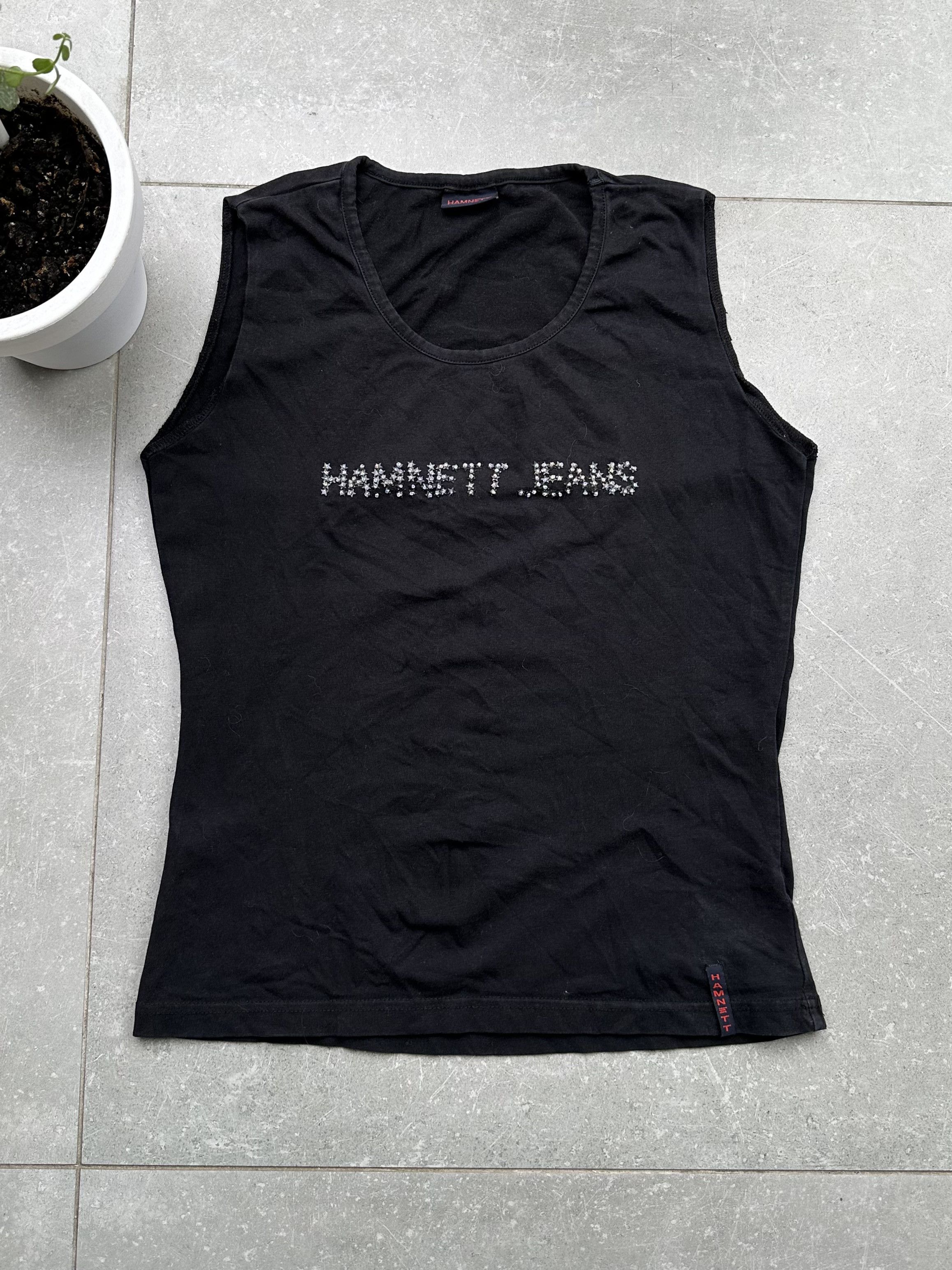 image of Avant Garde x Katharine Hamnett London Hamnett Vintage Tank Top in Black, Women's (Size Medium)