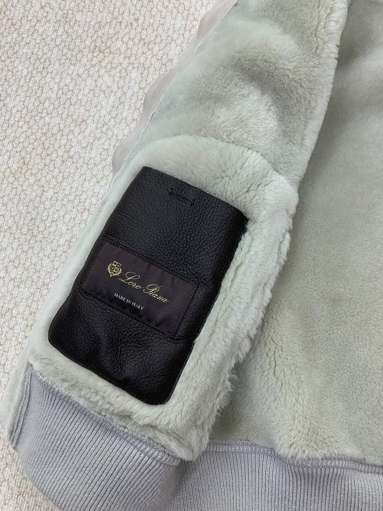Loro Piana LORO PIANA Gray small stand collar men's fur and leather c Size US M / EU 48-50 / 2 - 6 Thumbnail