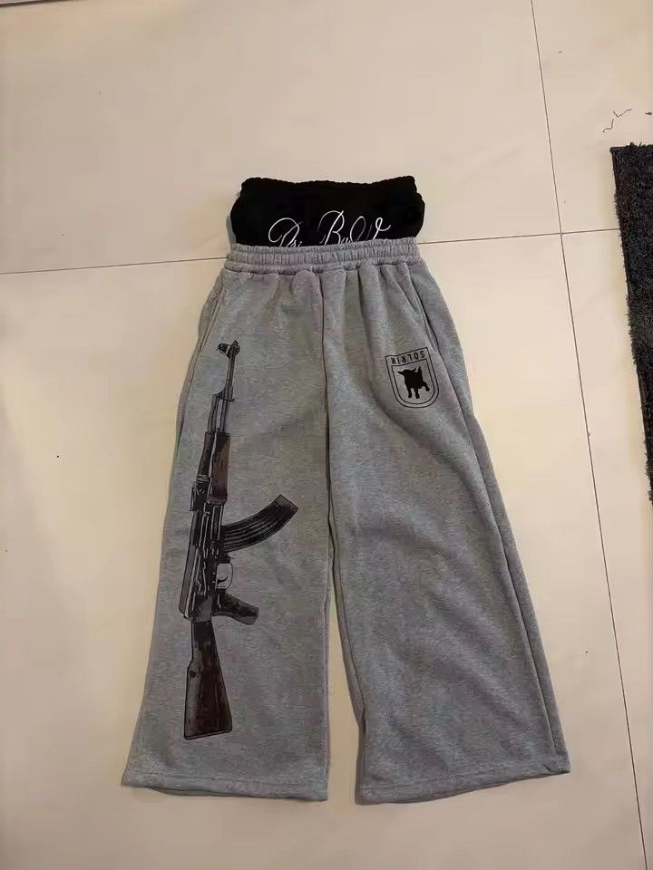Japanese Brand Grey AK47 Sweatpants V2 Size US 31 - 1 Thumbnail