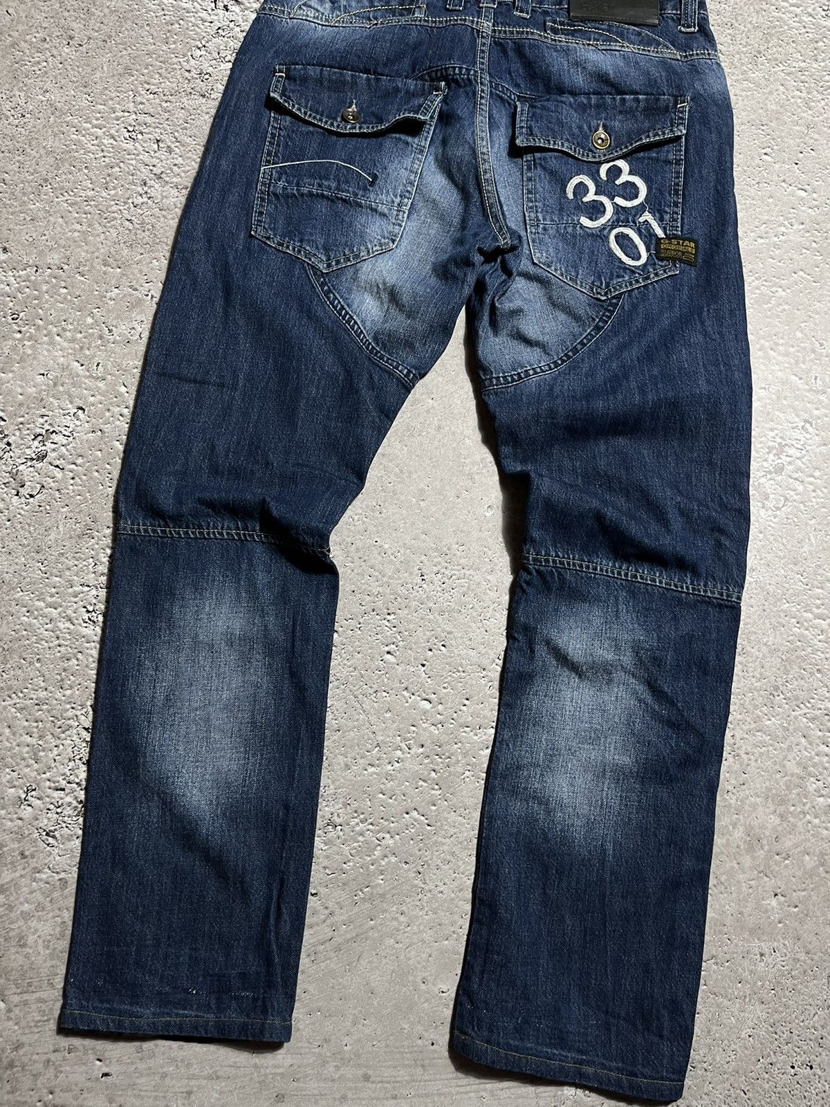G-Star × Vintage Vintage G Star Raw Denim Jeans Big Logo Y2K Size US 31 - 3 Thumbnail