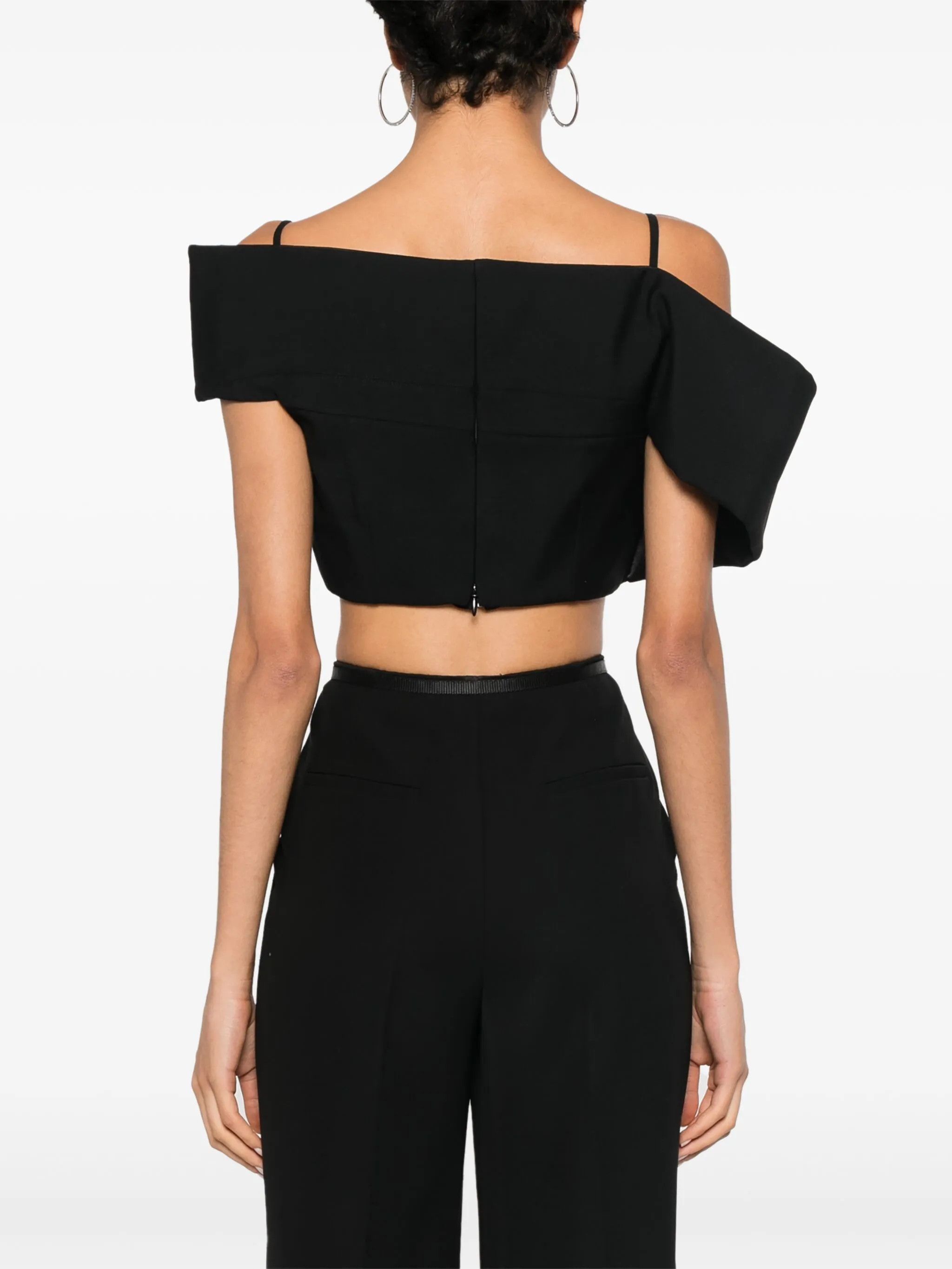 Alexander McQueen o1y0325 Top in Black Size S / US 4 / IT 40 - 4 Thumbnail