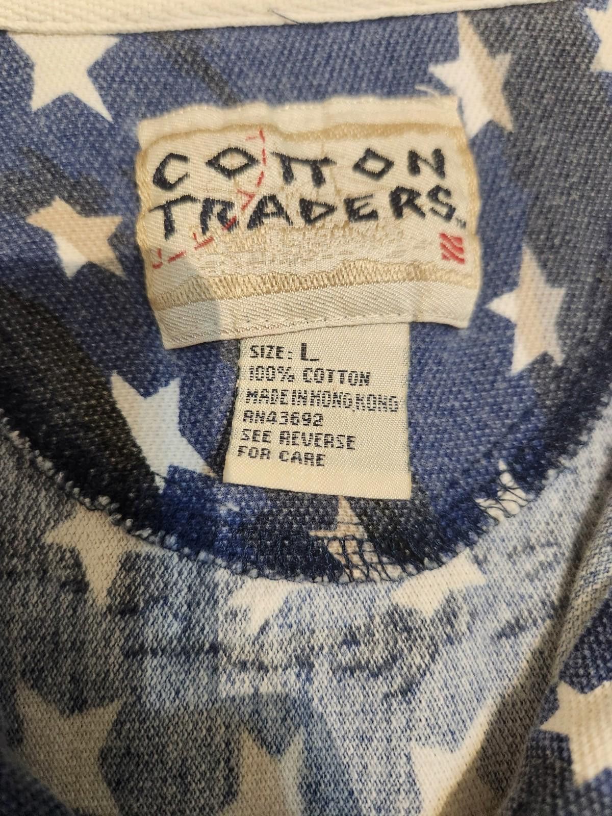 Designer Cotton Traders Size American Flag Cotton Polo Shirt Mens L Size US L / EU 52-54 / 3 - 3 Thumbnail