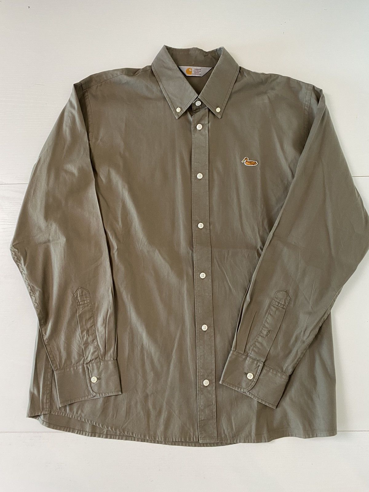 Carhartt Wip Carhartt Wip Duck Shirt, size XL, khaki, used, in excellent Size US XL / EU 56 / 4 - 8 Thumbnail