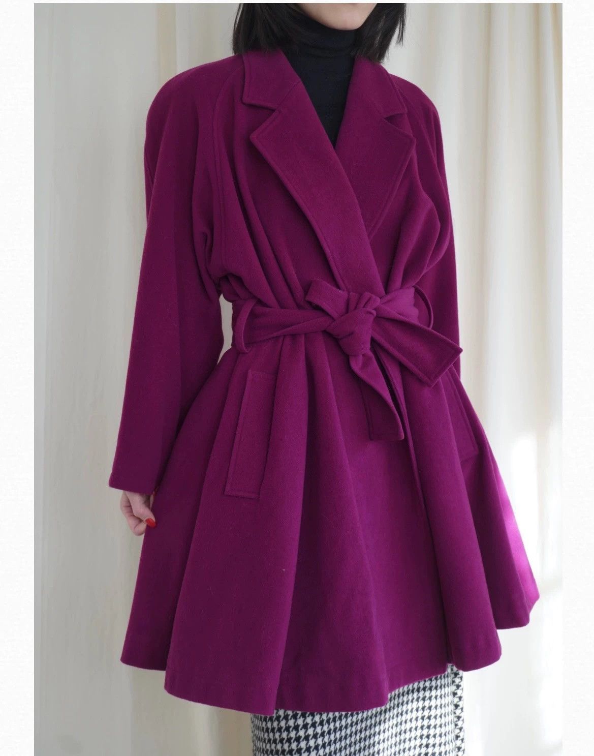 Kenzo Kenzo 1978 Intense Plum Short Robe Coat M Size M / US 6-8 / IT 42-44 - 1 Thumbnail