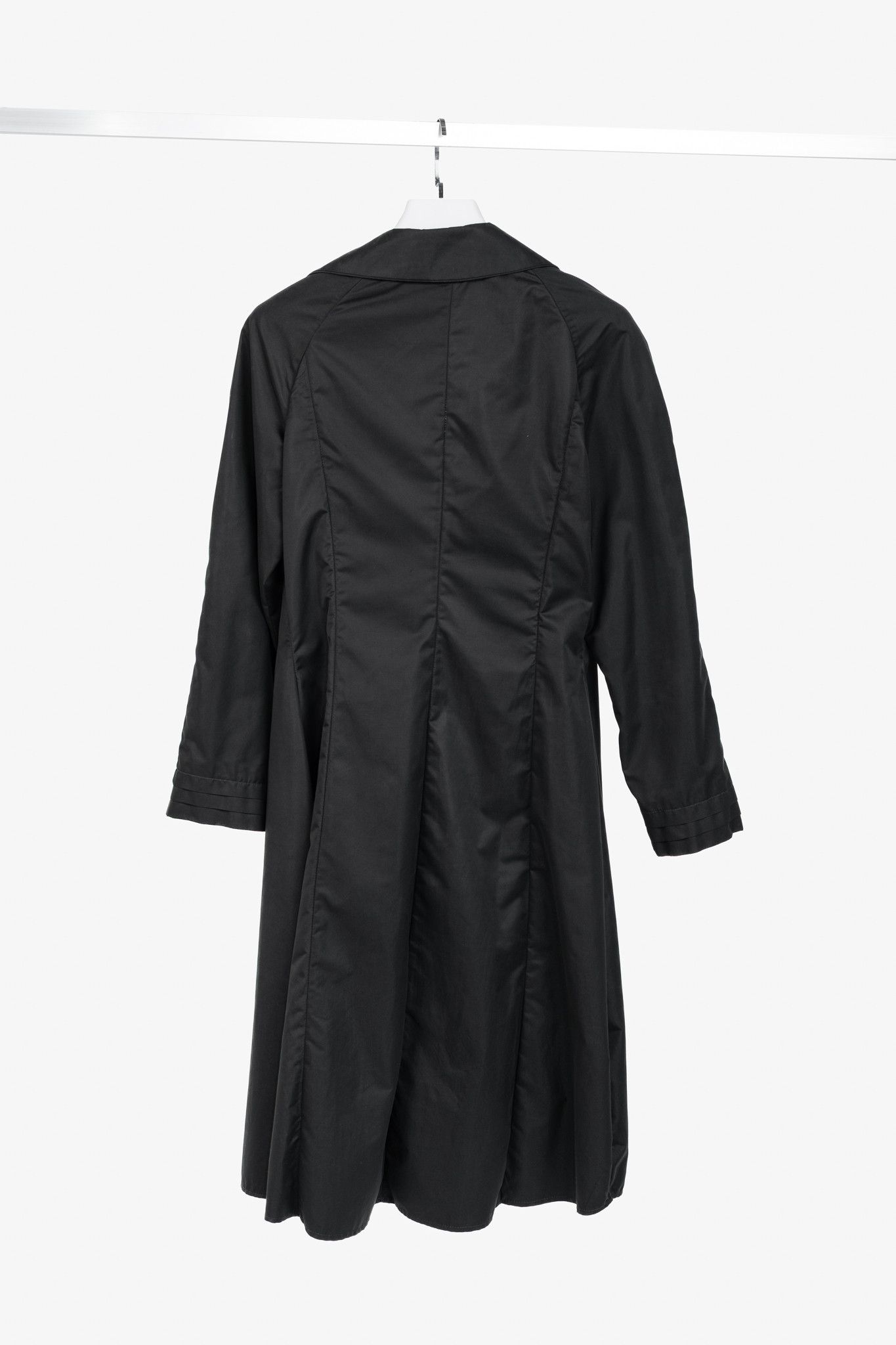 Sarah Pacini Sarah Pacini Black Asymmetrical Cowl-Neck Coat Size M / US 6-8 / IT 42-44 - 2 Thumbnail