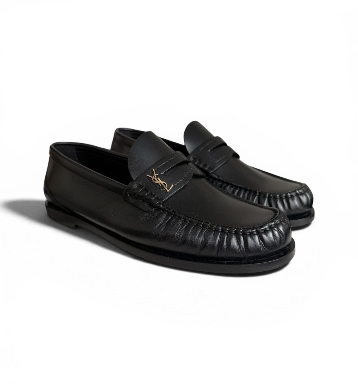 Saint Laurent Paris Saint Laurent YSL Smooth leather loafers Size US 4 / IT 34 - 1 Thumbnail