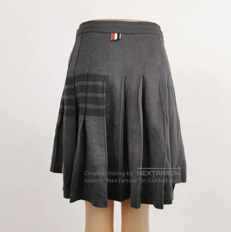 Thom Browne Thom Browne Women's Gray Stripe Cotton Skirt . Size 27" / US 4 / IT 40 - 2 Thumbnail