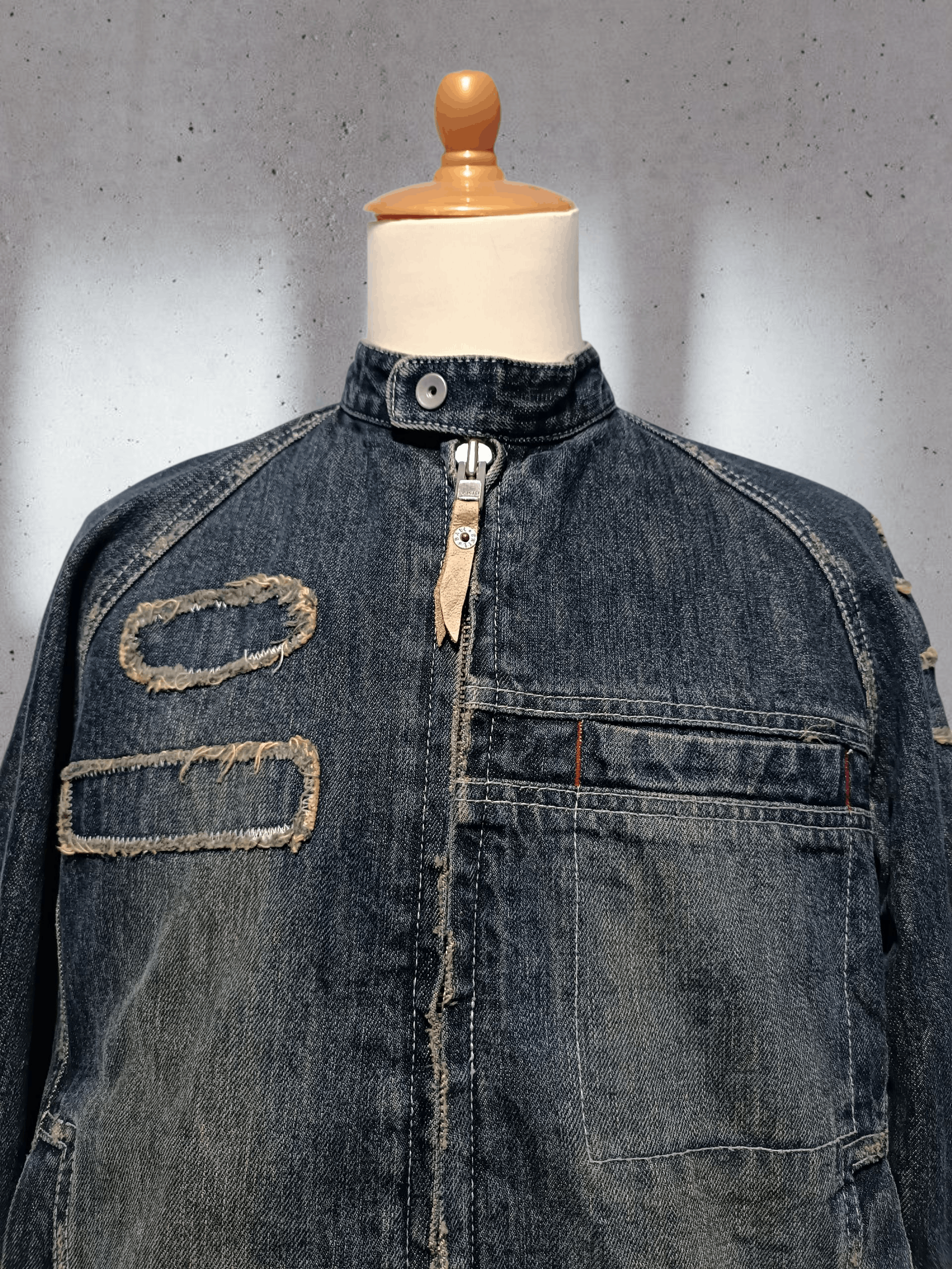 Japanese Brand Vintage Denim Biker Jean Jacket Size US M / EU 48-50 / 2 - 3 Thumbnail