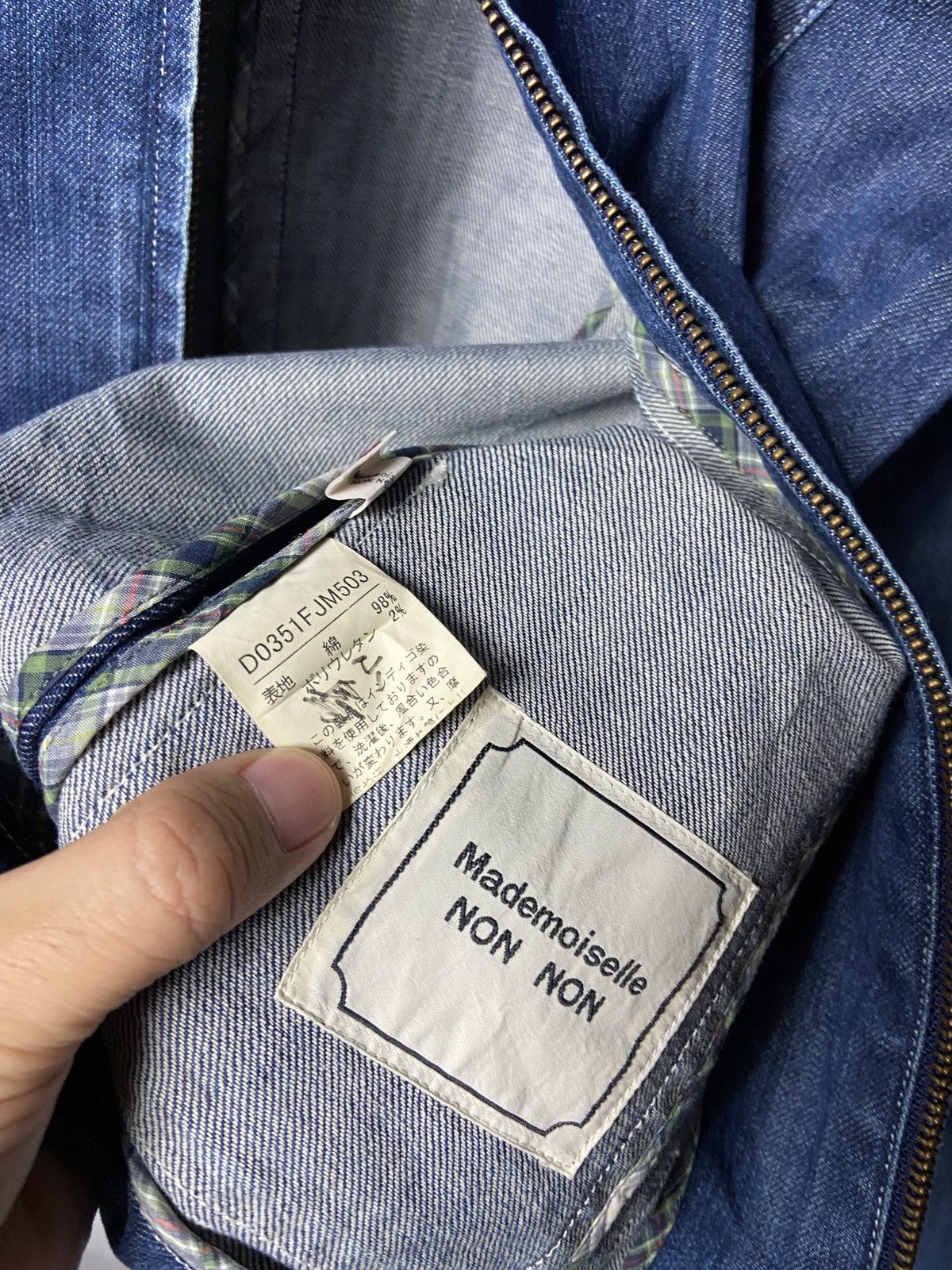 Issey Miyake × Japanese Brand × Mademoiselle Non Non Mademoiselle Non Non Issey Miyake Denim Jacket Size S / US 4 / IT 40 - 8 Thumbnail