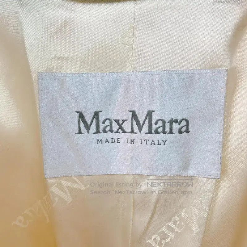 Max Mara MaxMara Classic White Alpaca Wool Coat . Size XS / US 0-2 / IT 36-38 - 6 Thumbnail