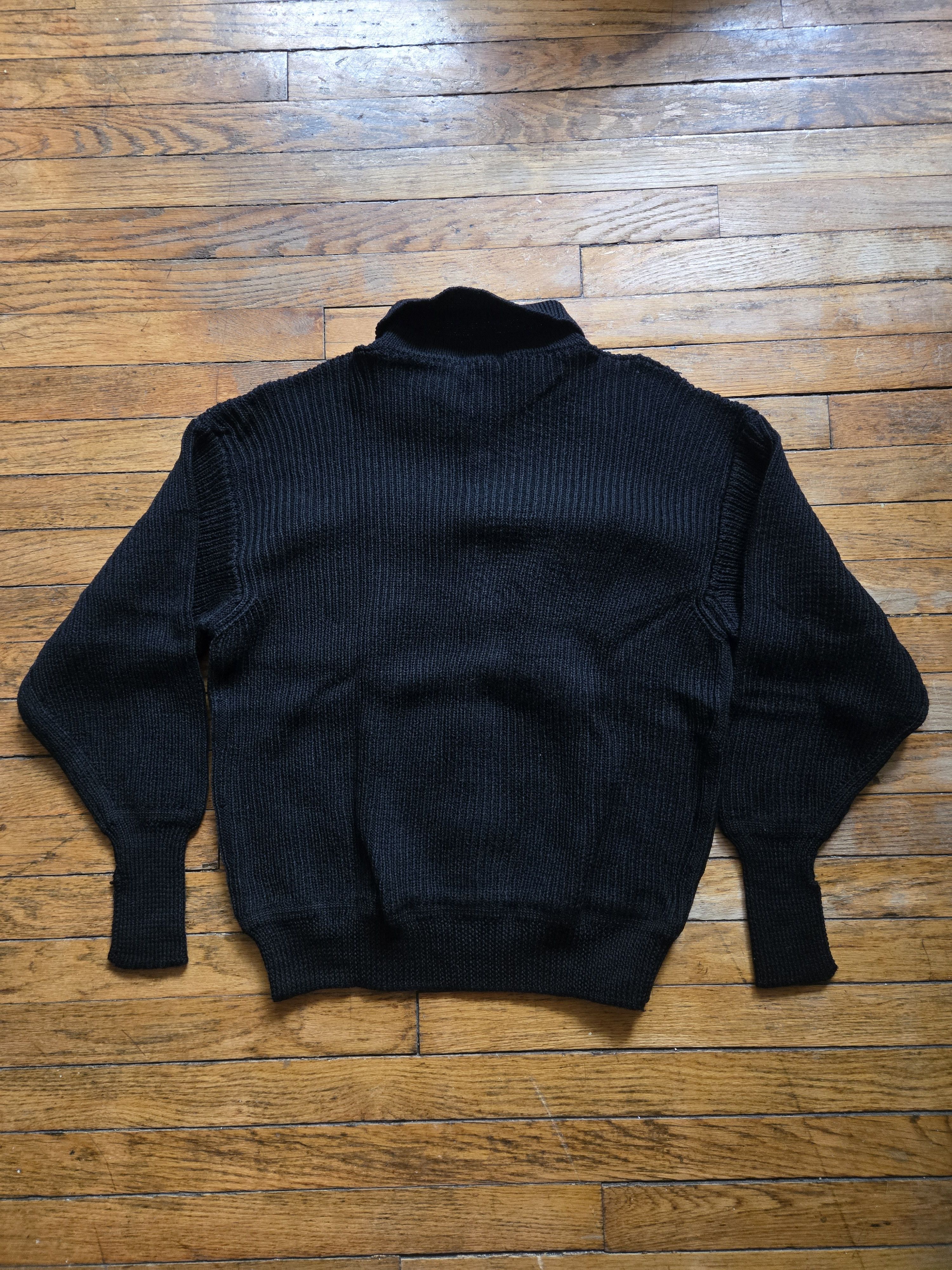 Paul Smith Paul Smith M Black Chunky Knit Wool Cardigan Made in England Size US M / EU 48-50 / 2 - 5 Thumbnail