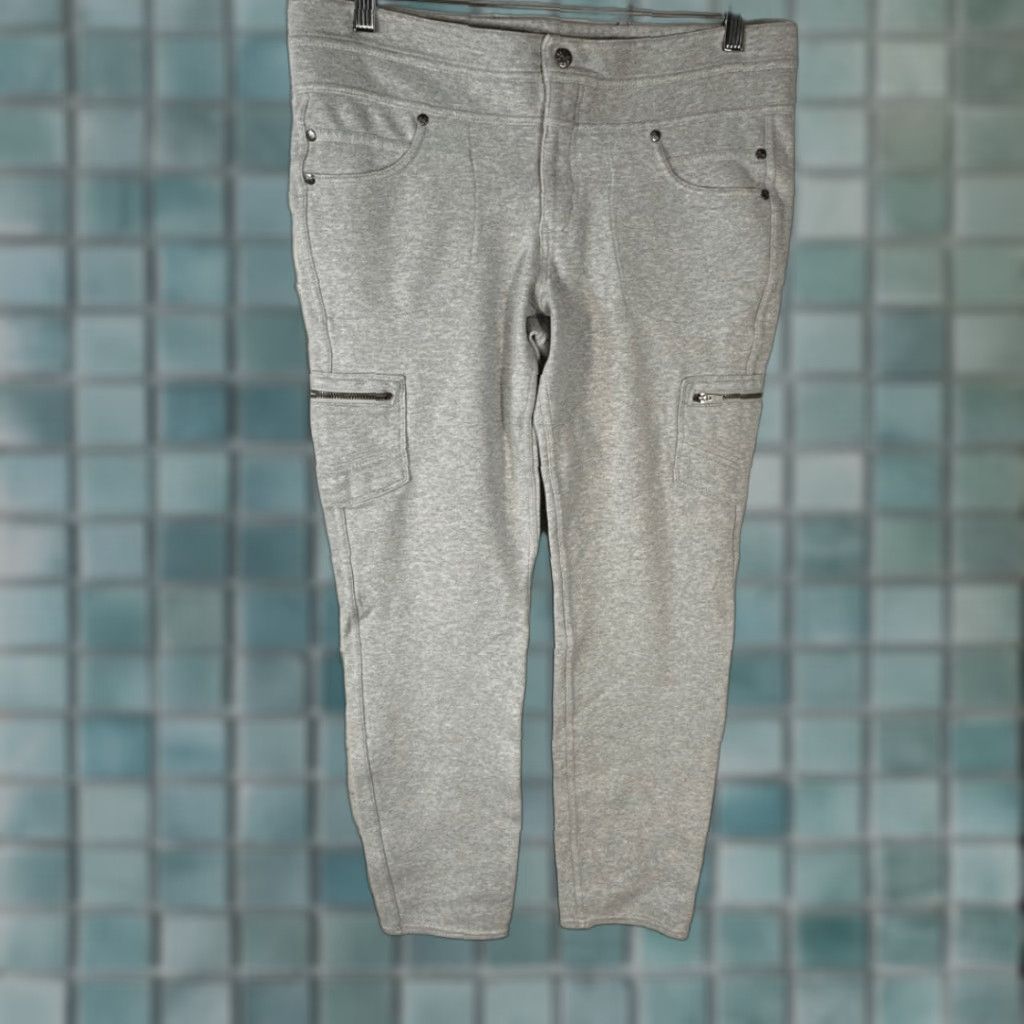 Athleta Athleta Pants Womens 12 Gray Rockwell Jogger Leggings Zippered Pockets Accents Size 34" / US 12 / IT 48 - 1 Thumbnail