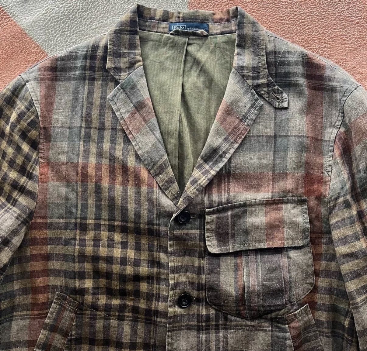 Polo Ralph Lauren Ralph Lauren Polo RL Linen Plaid Trench Coat K22 Size US L / EU 52-54 / 3 - 3 Thumbnail