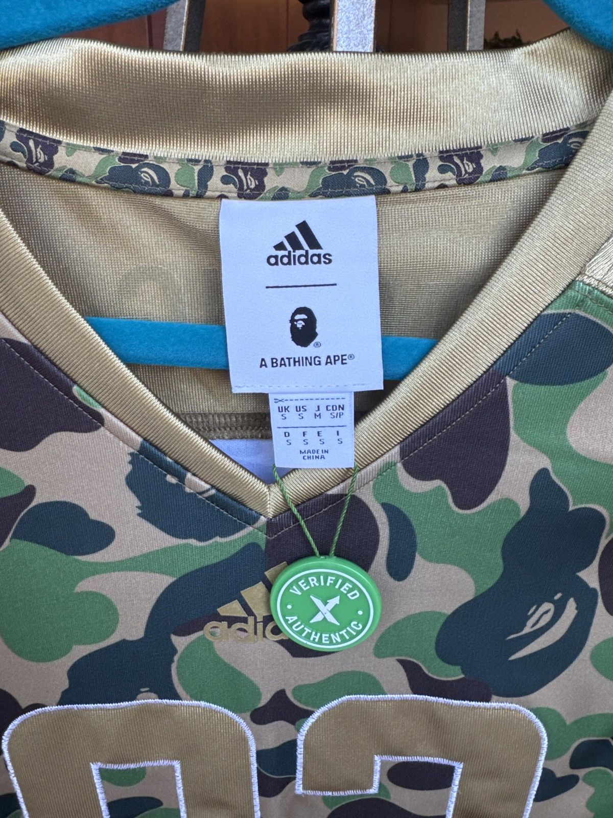 Adidas × Bape Bape X Adidas #93 Jersey With StockX Tag Size US S / EU 44-46 / 1 - 3 Thumbnail