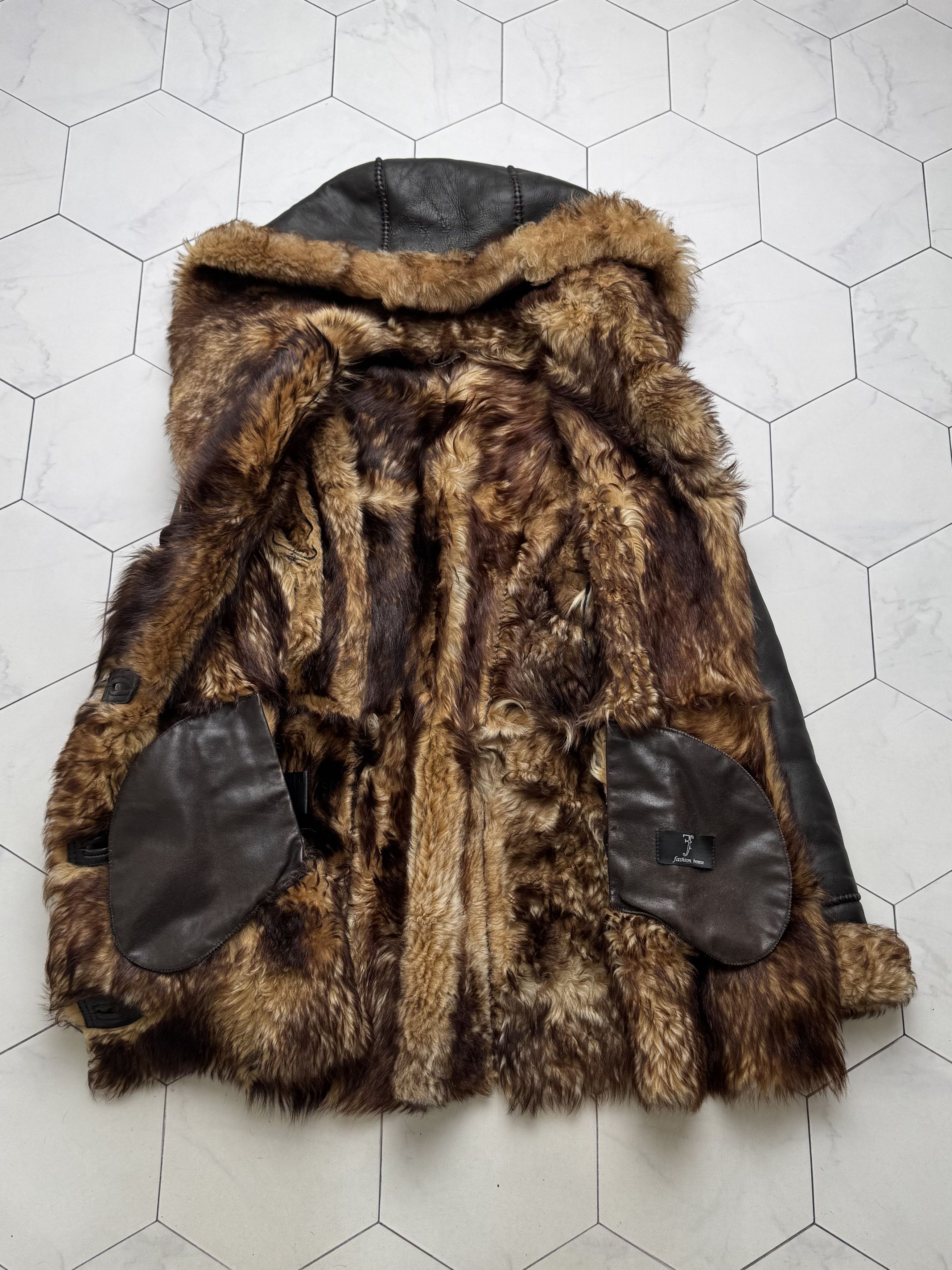 Japanese Brand Vintage Real Sheepskin Hooded Coat (B550)E2D15 Size S / US 4 / IT 40 - 10 Thumbnail