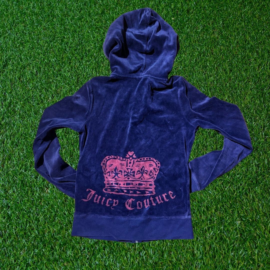 Juicy Couture Vintage Juicy Couture velvet full-zip hoodie Size XS / US 0-2 / IT 36-38 - 2 Thumbnail