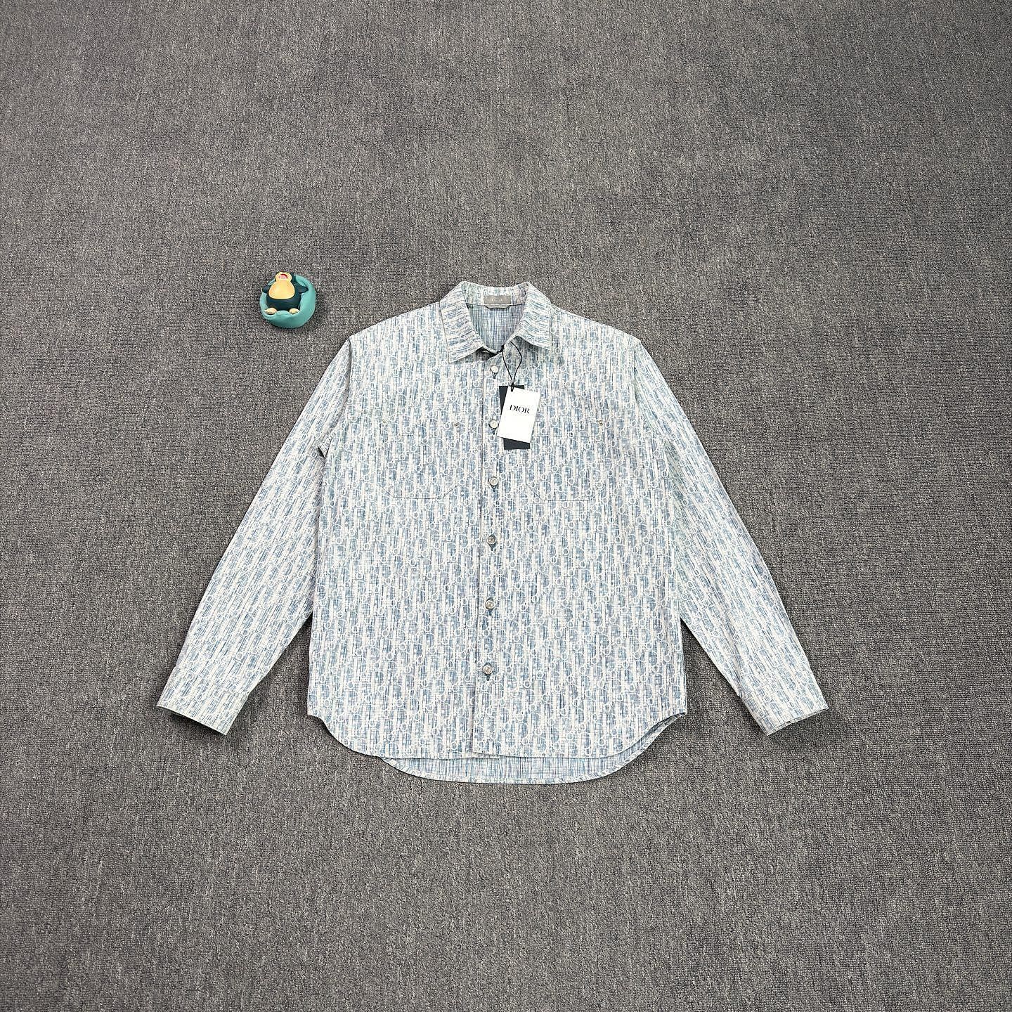 Dior Dior Oblique Kasuri Button Up Shirt Size S Size US S / EU 44-46 / 1 - 1 Thumbnail