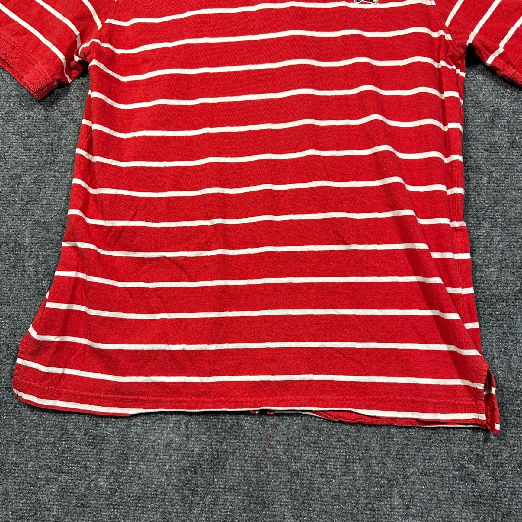Vintage VINTAGE Retro Fox Polo Shirt Mens L Red White Cotton Striped Short Sleeve Shirt Polo Logo Classic Mens Size US L / EU 52-54 / 3 - 2 Thumbnail