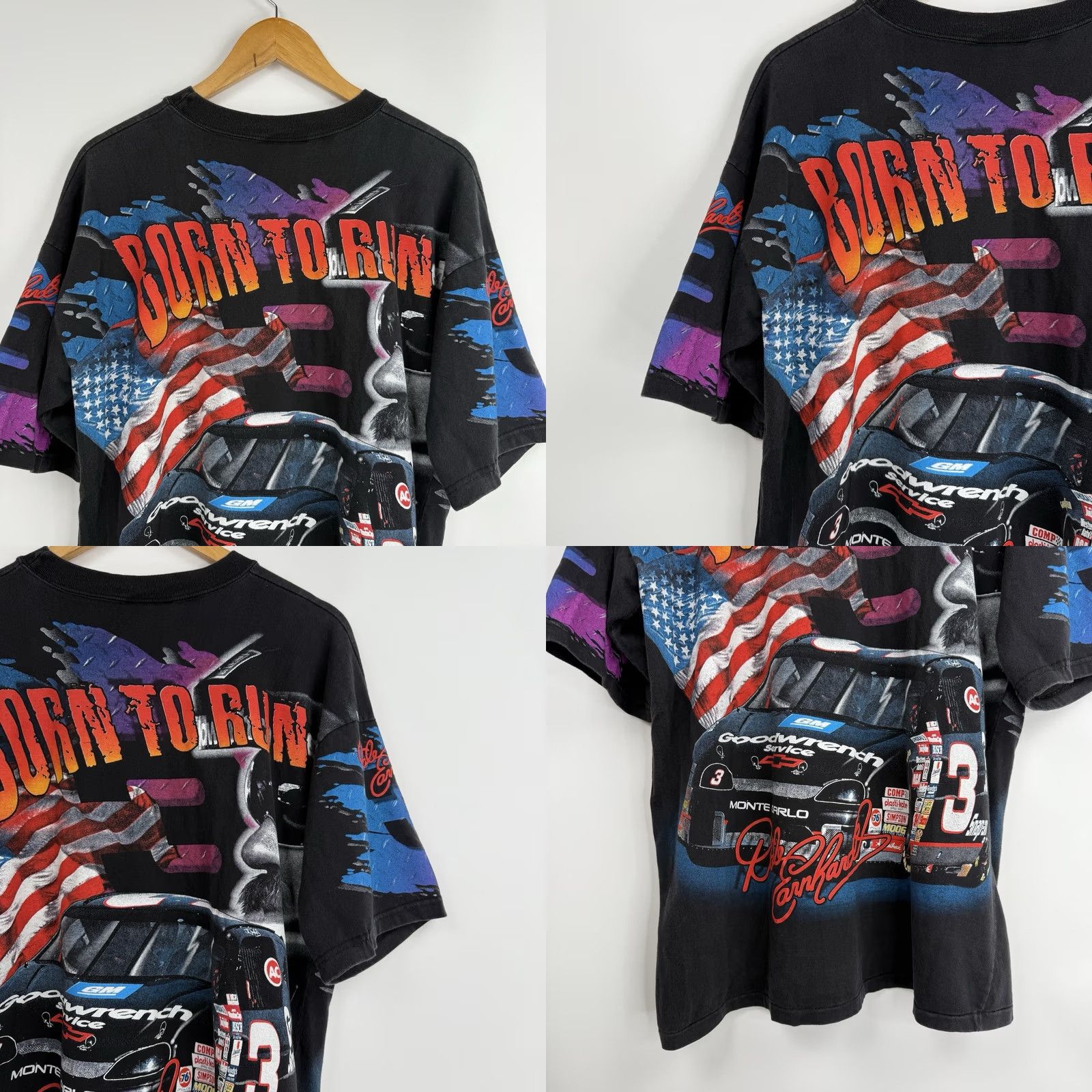 Vintage VINTAGE Dale Earnhardt T-shirt L Men Black Graphic Print 90s Cars Sports Crew Neck Short Sleeve Pattern AOP Printed Size US L / EU 52-54 / 3 - 8 Thumbnail