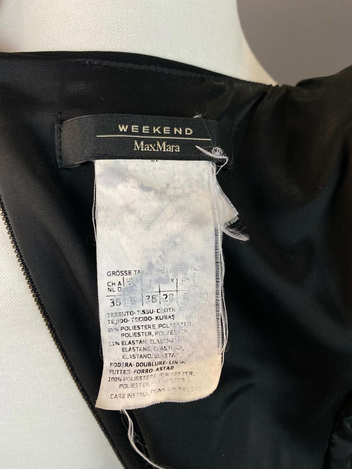 Designer Weekend Max Mara Black A-Line Knee Lenght Dress Size 6 Size M / US 6-8 / IT 42-44 - 8 Thumbnail