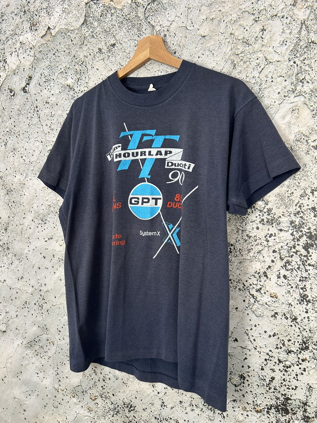 Vintage Vintage Team Hourlap Ducati Racing Motorsport Graphic Tee Size US L / EU 52-54 / 3 - 3 Thumbnail