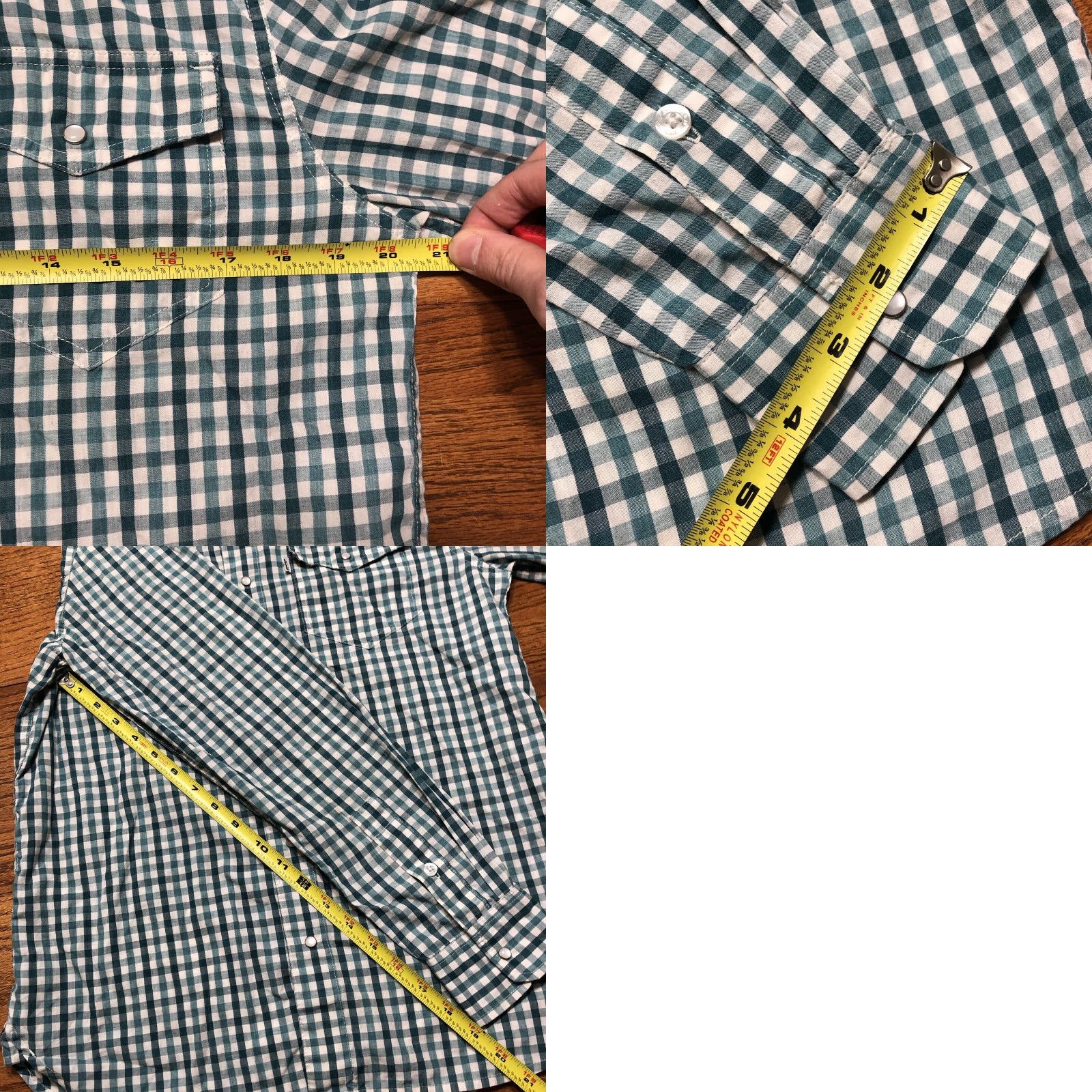 Levi's Levi's Shirt Mens S Blue White Check Pockets Pearl Snap Button-Up Western Outdoor Classic Casual Size US S / EU 44-46 / 1 - 8 Thumbnail
