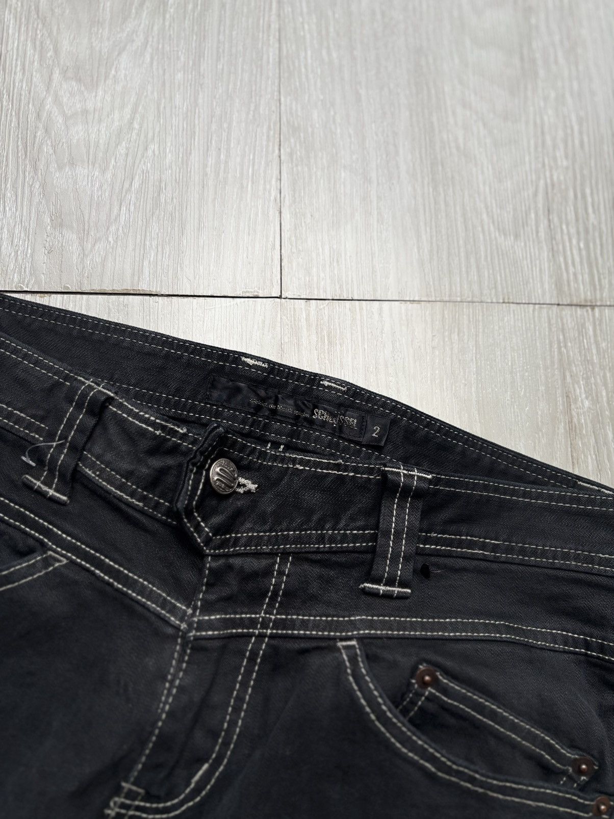 Japanese Brand Schlussel lace up flare jeans Size US 26 / EU 42 - 3 Thumbnail