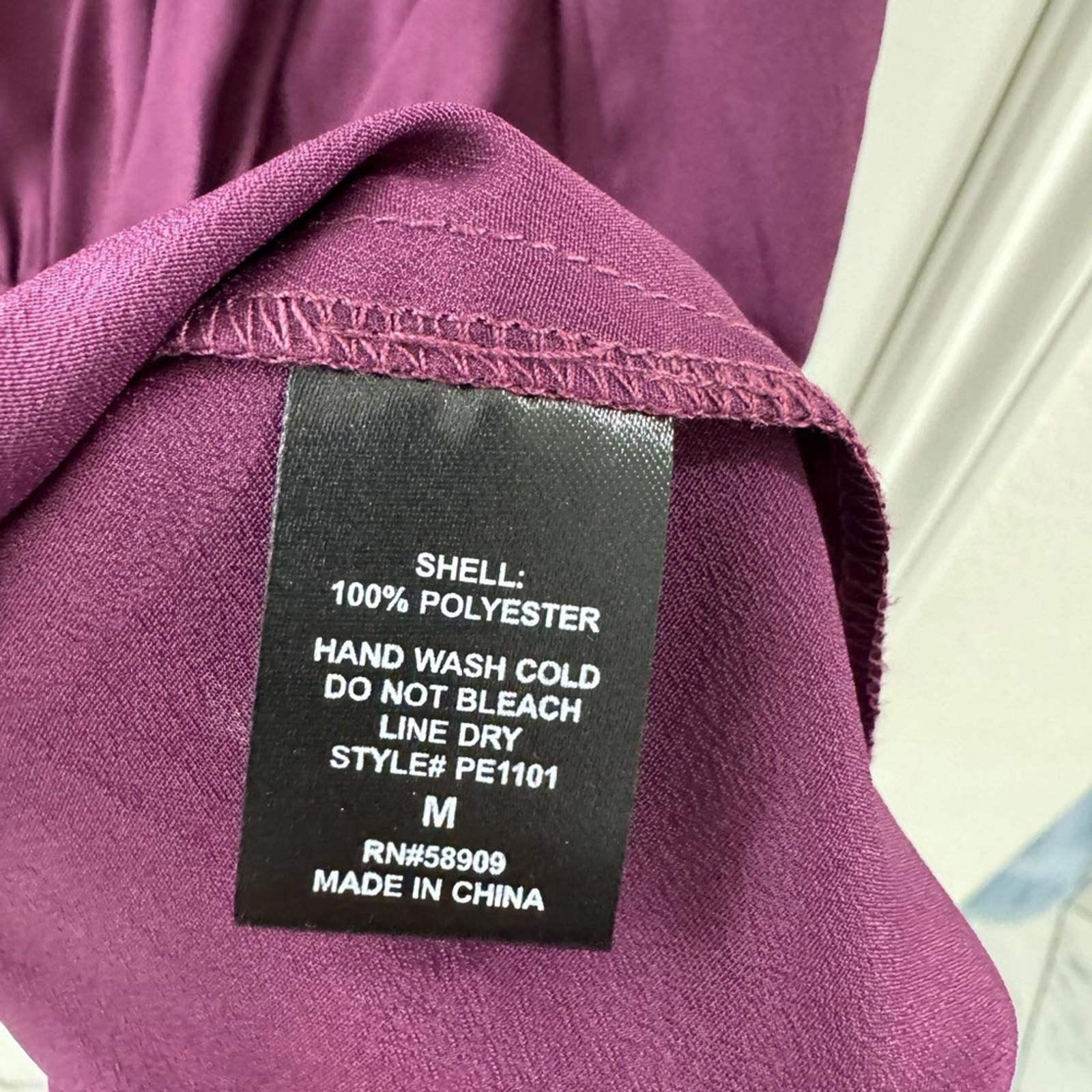 Designer Gianni Bini Purple Beaded Peplum Sleeveless Blouse- Size M Size M / US 6-8 / IT 42-44 - 4 Thumbnail